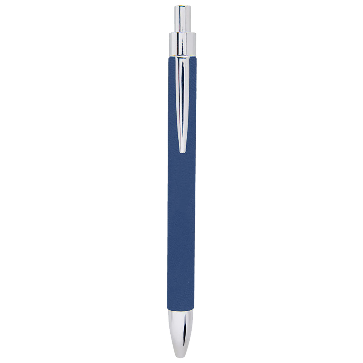 Blue/Silver Leatherette Pen 1