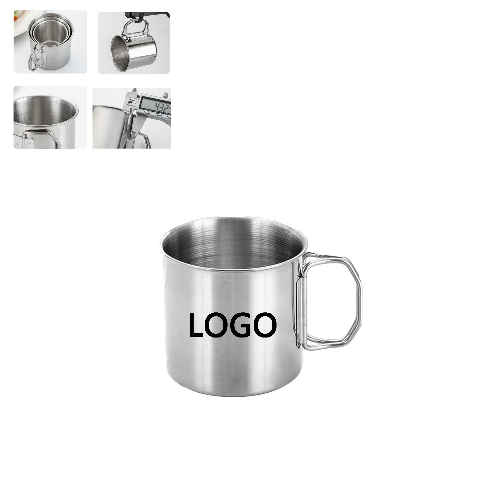 12oz Stainless Steel Folding Tumbler With Your Logo 1