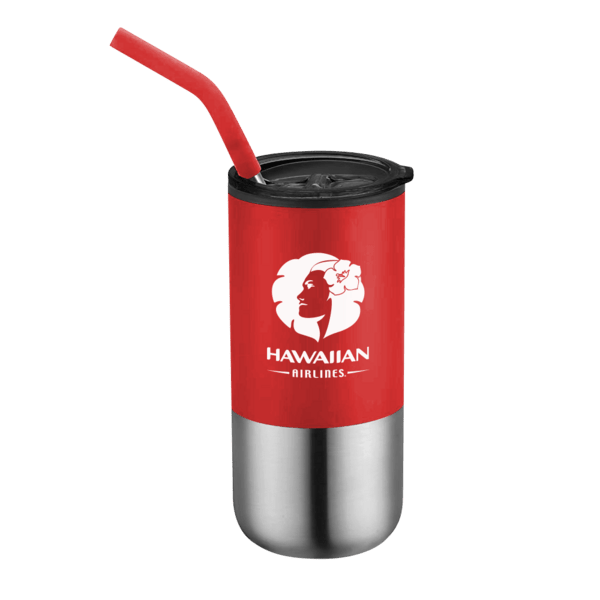 Destin 16oz Double Wall Tumbler w Straw 12
