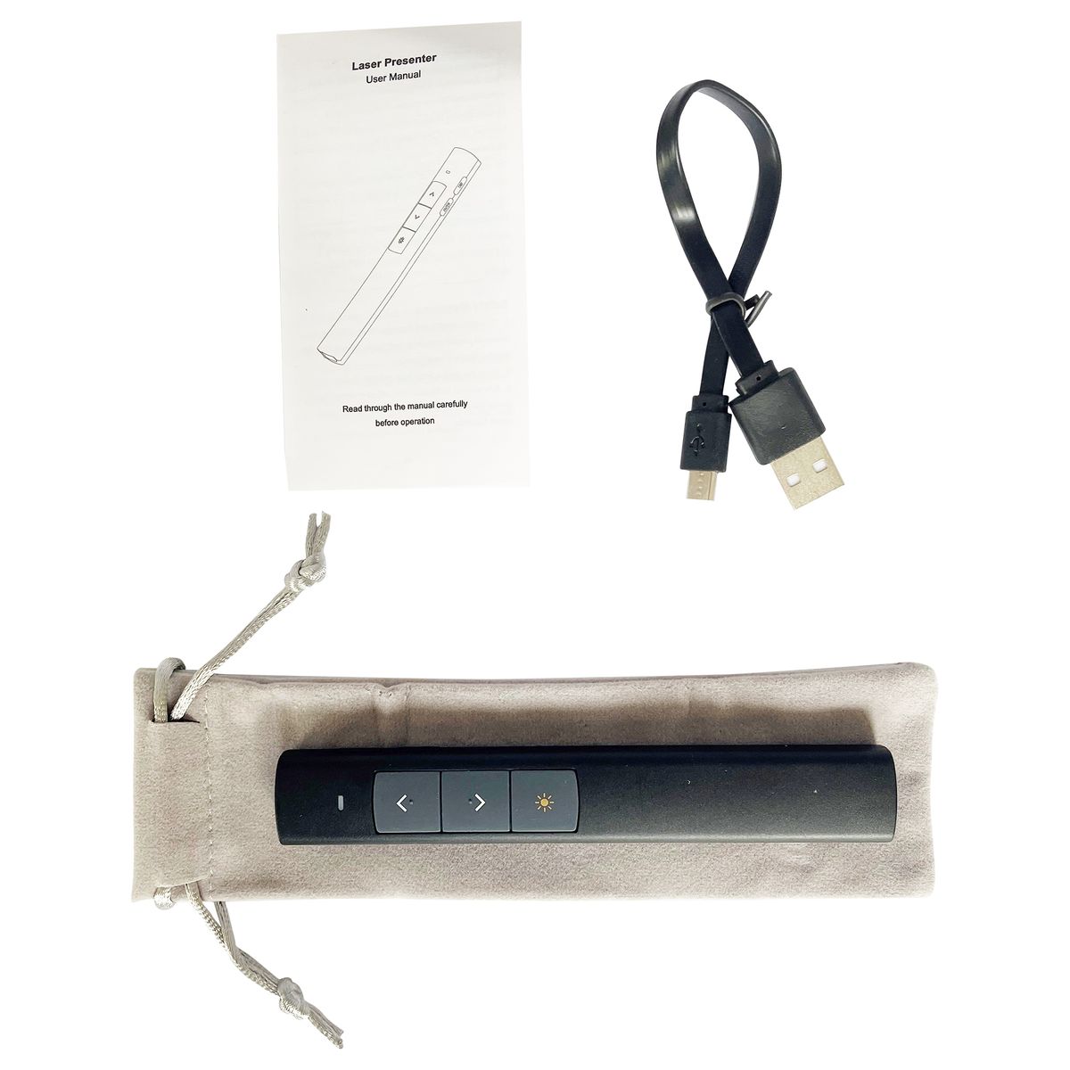 Wireless Presentation Clicker with 100m Range & Green Laser Pointer 1
