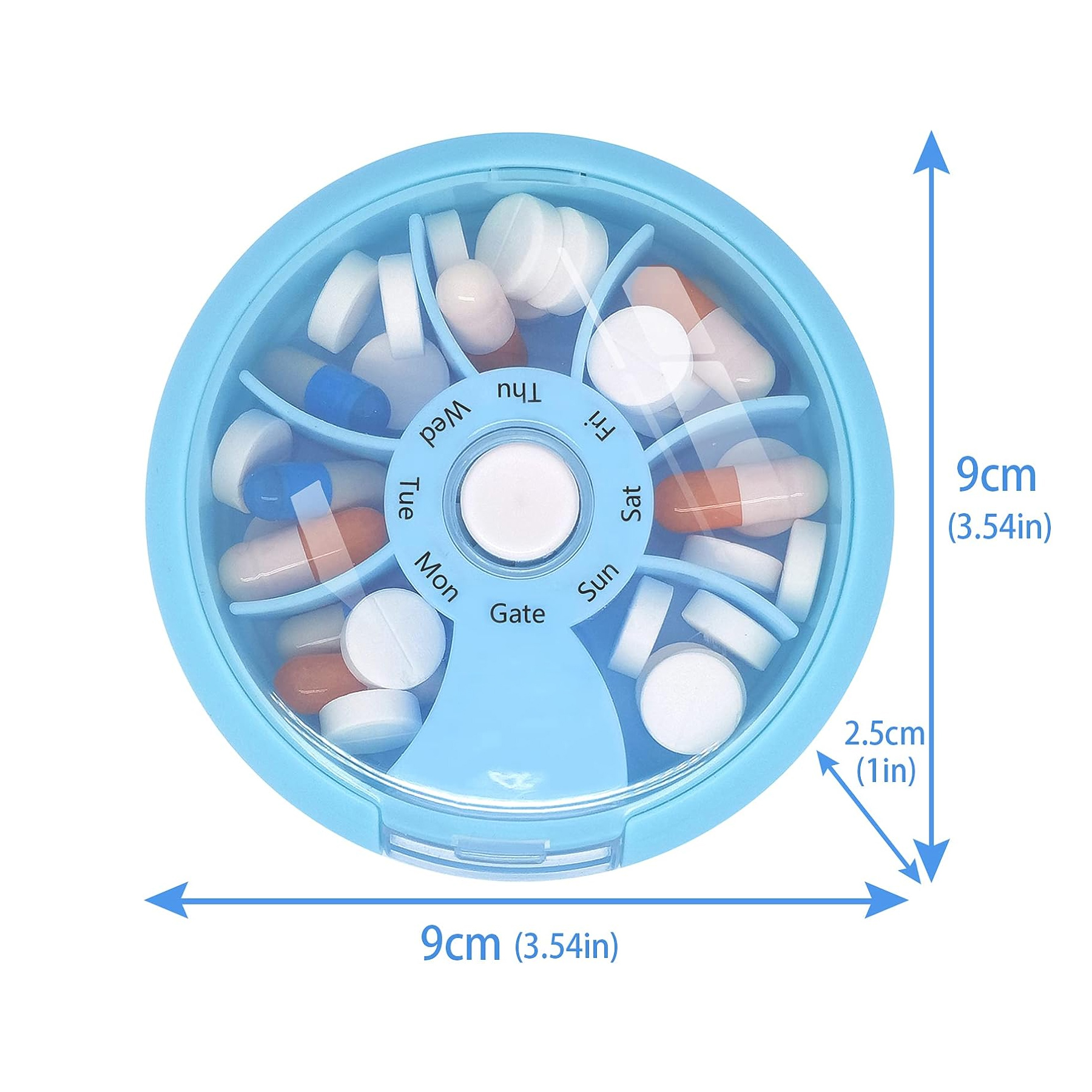 7 Compartments Weekly Pill Organizer 2