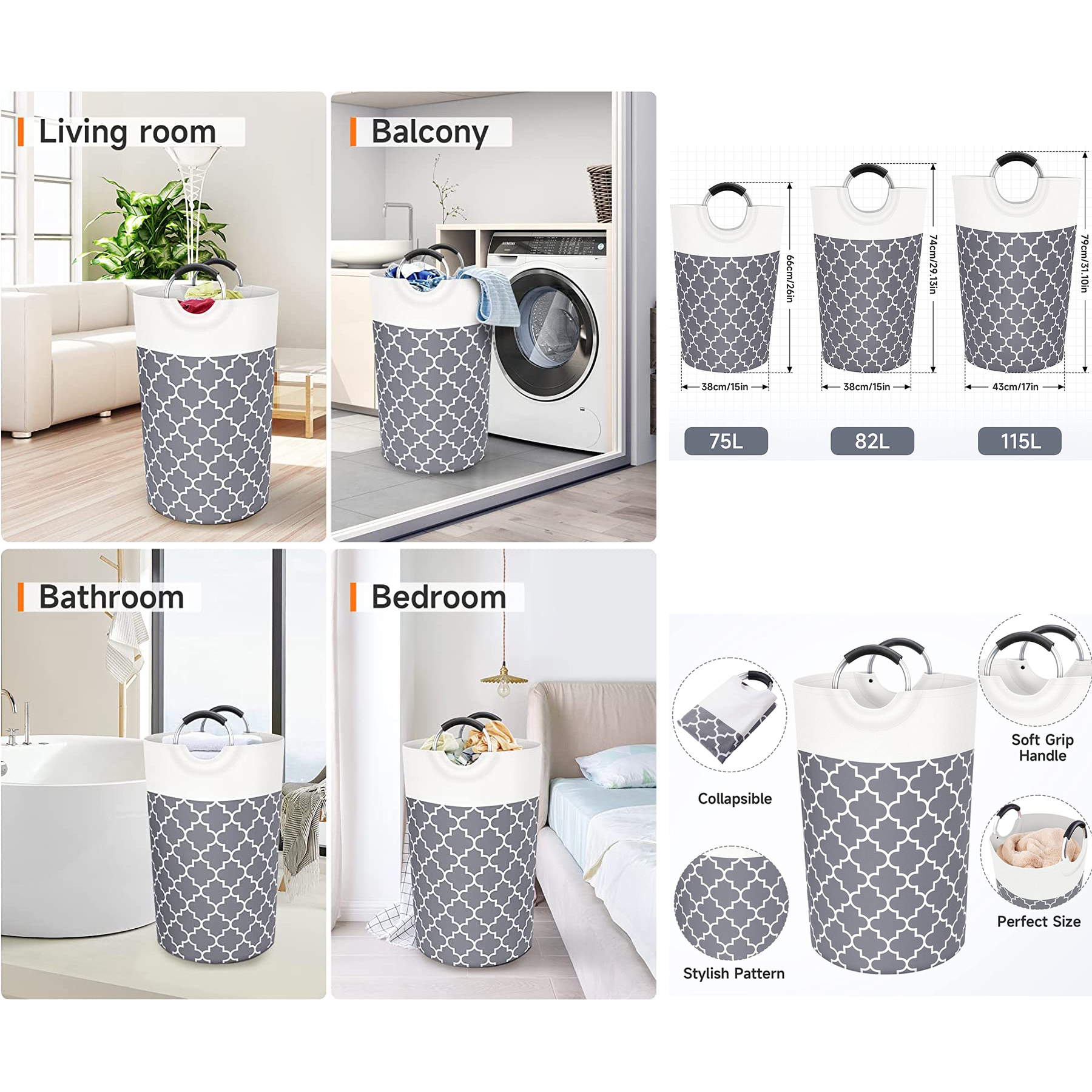 Large Laundry Basket Hamper Bag 2
