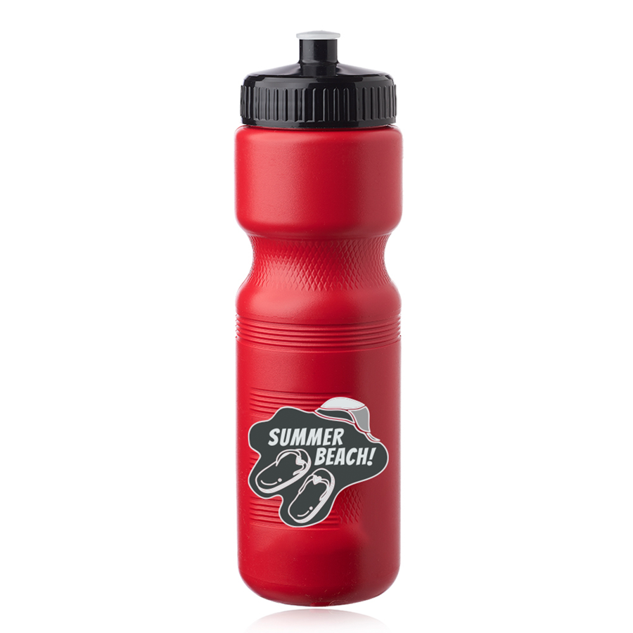 Push Cap Plastic Water Bottle 28 oz 12