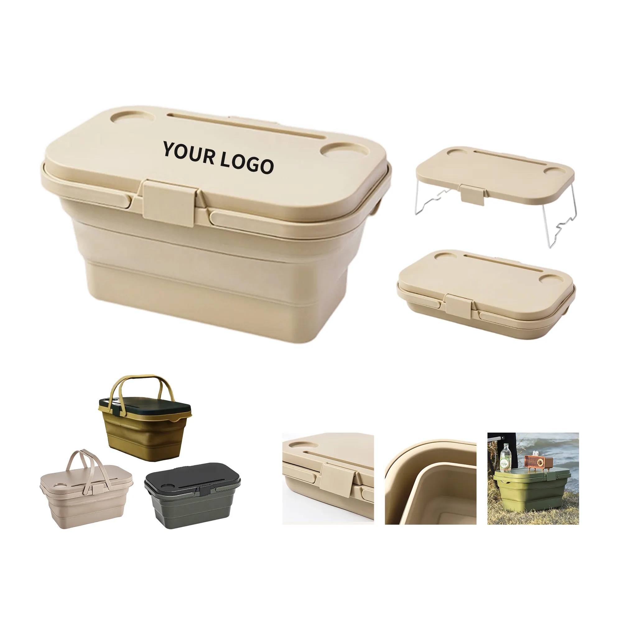 Foldable Picnic Basket with Built-in Table 2
