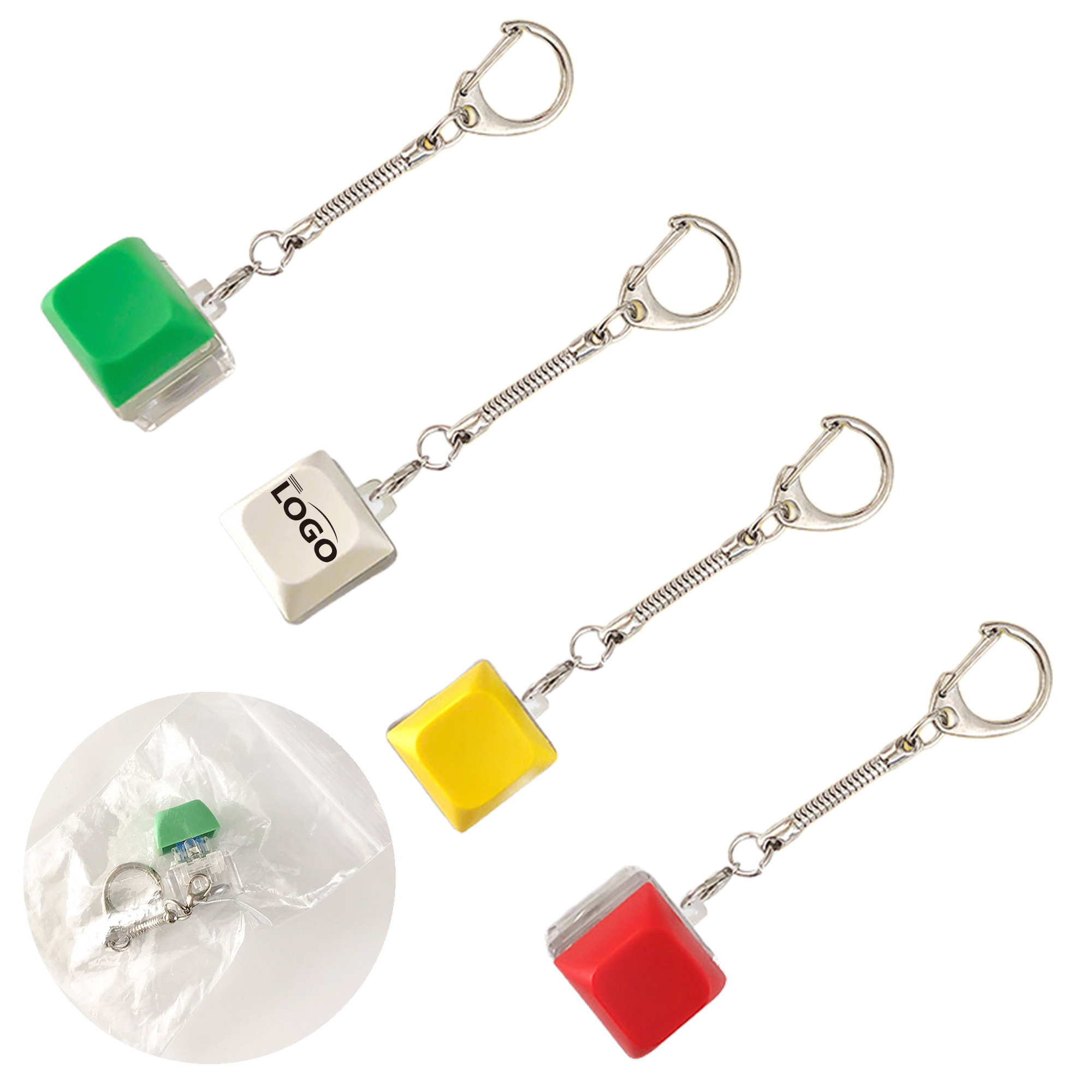 Tactile Fidget Keychain with Clickable Buttons 2