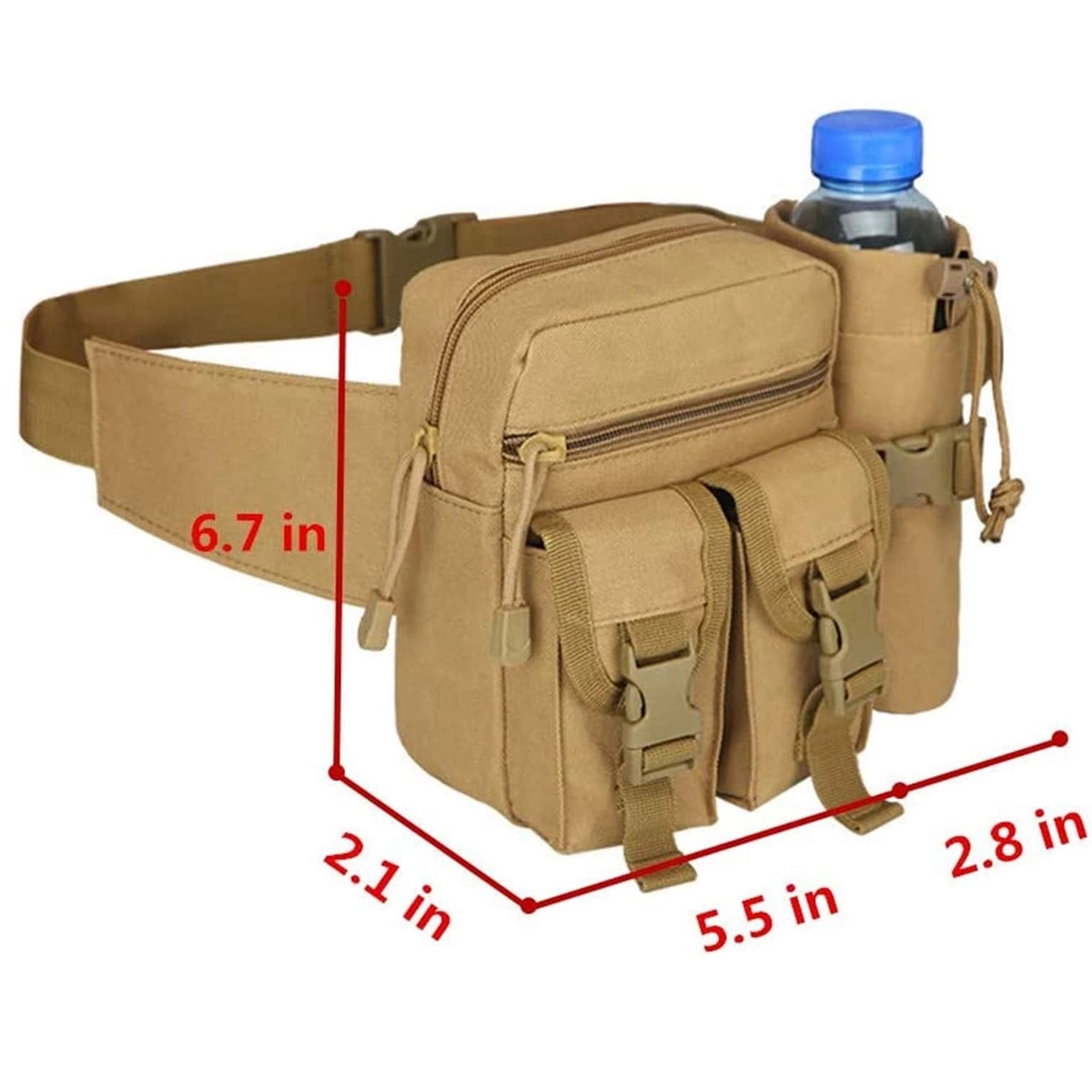 Tactical Waist Bag With Water Bottle Holder 7