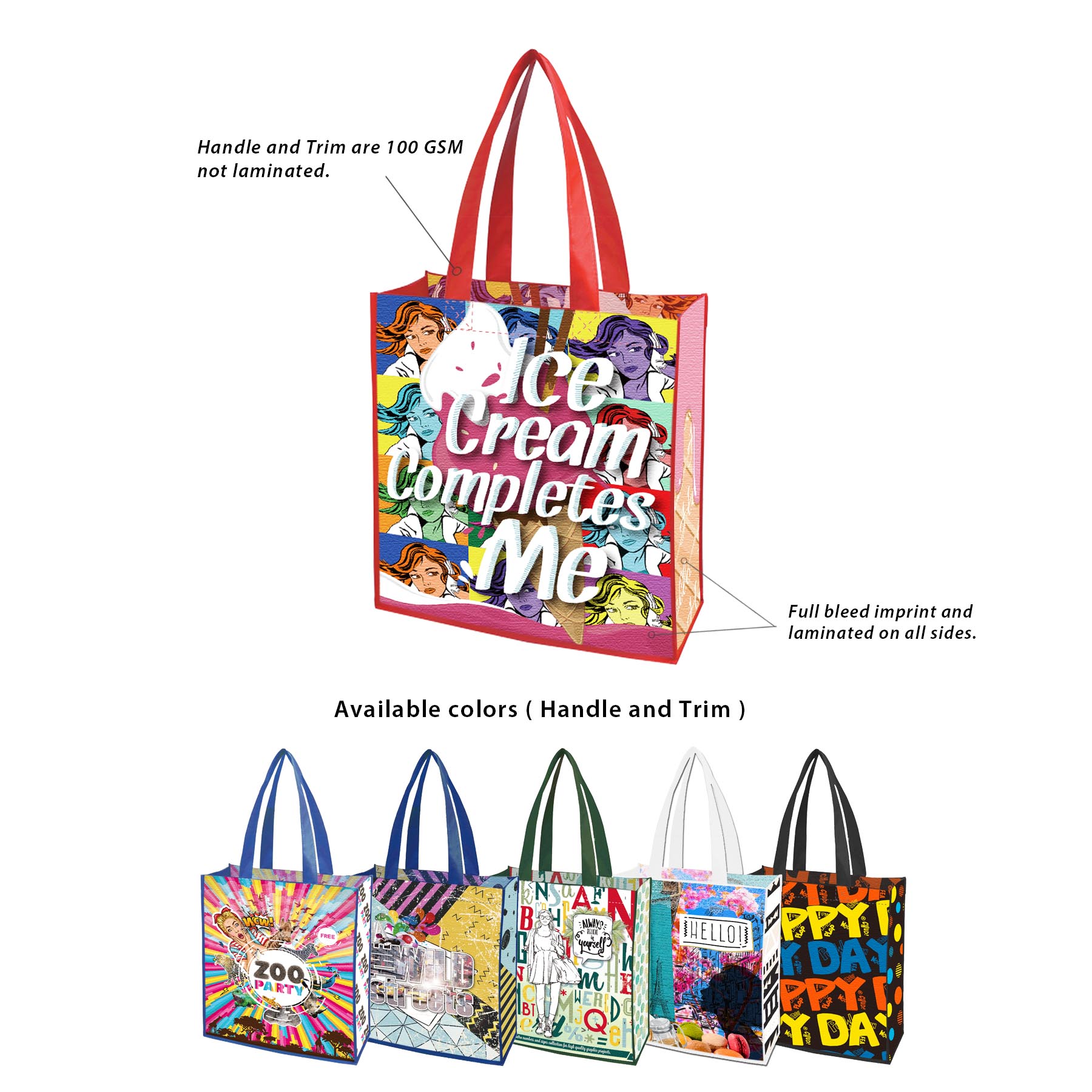 Free Shipping 9.5 x 11.5 Small Quantity Custom All Sides Laminated Bag 2
