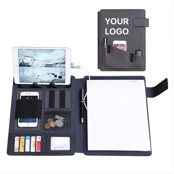 Basics Professional Padfolio With Phone Stand