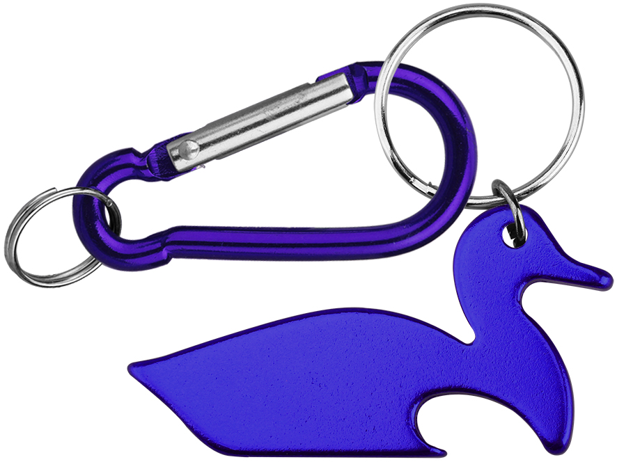 Duck shape bottle opener with key chain and carabiner 2
