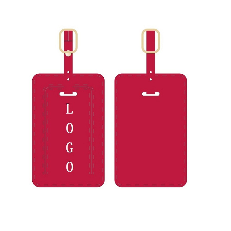 Custom Screen Print PU Leather Luggage Tag 2