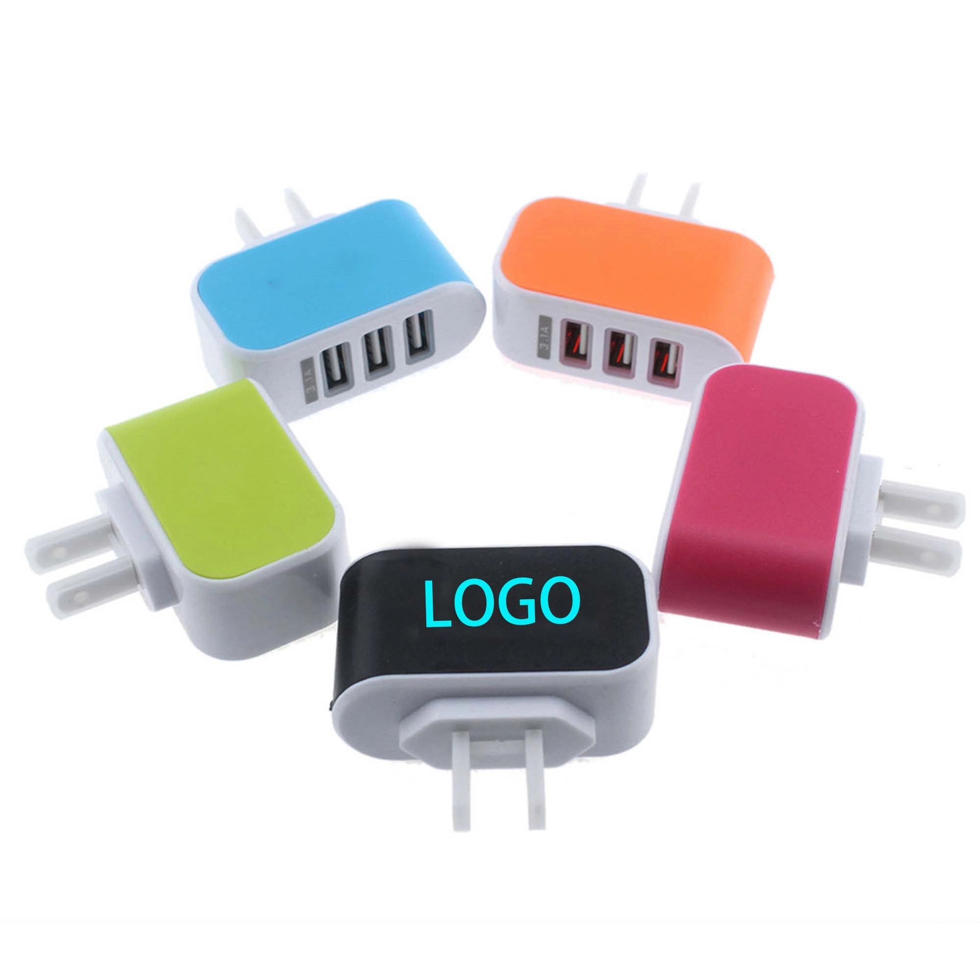3-Port USB Travel Fast Charger