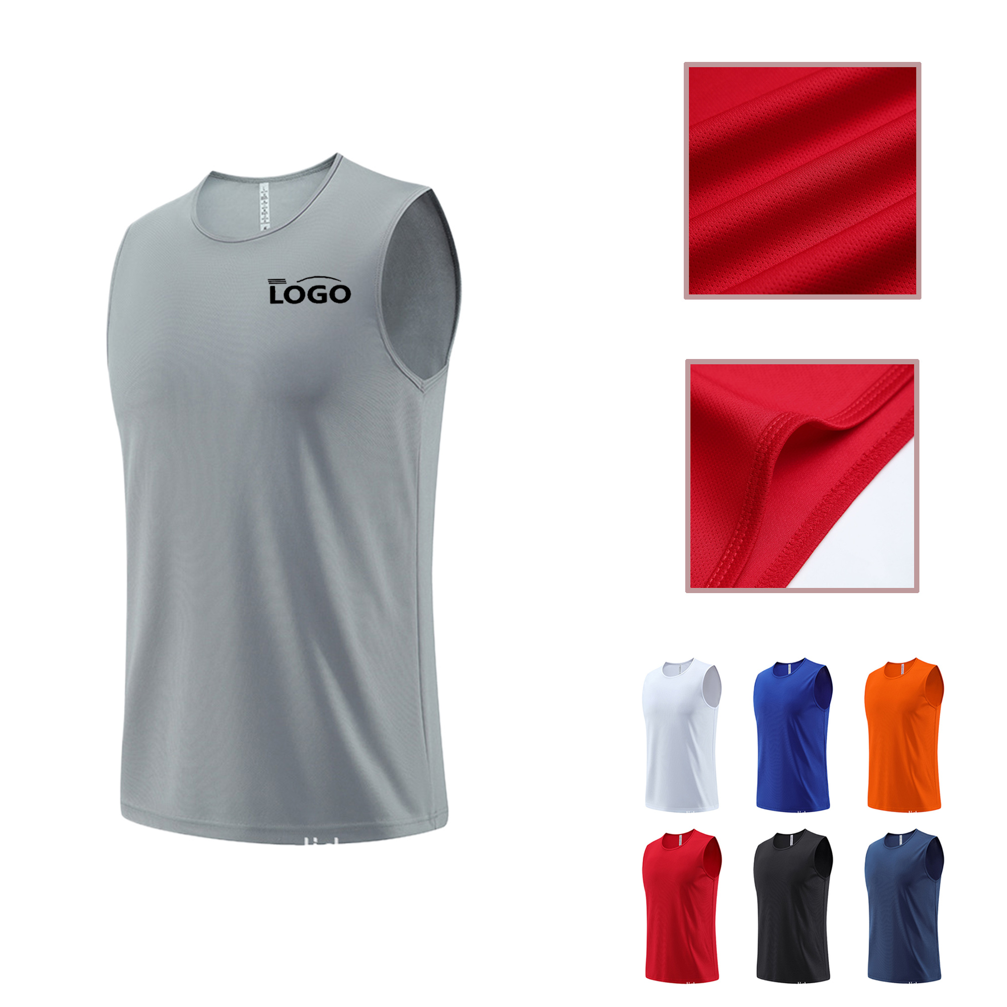 MOQ50 Breathable Mens Tank Top for Fitness and Yoga 9