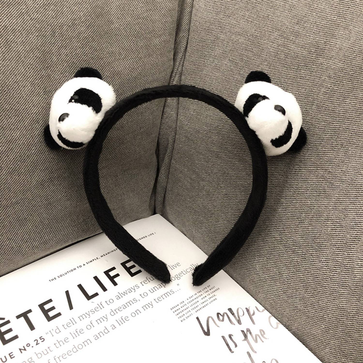 Cute panda doll handband Skincare headwear 8