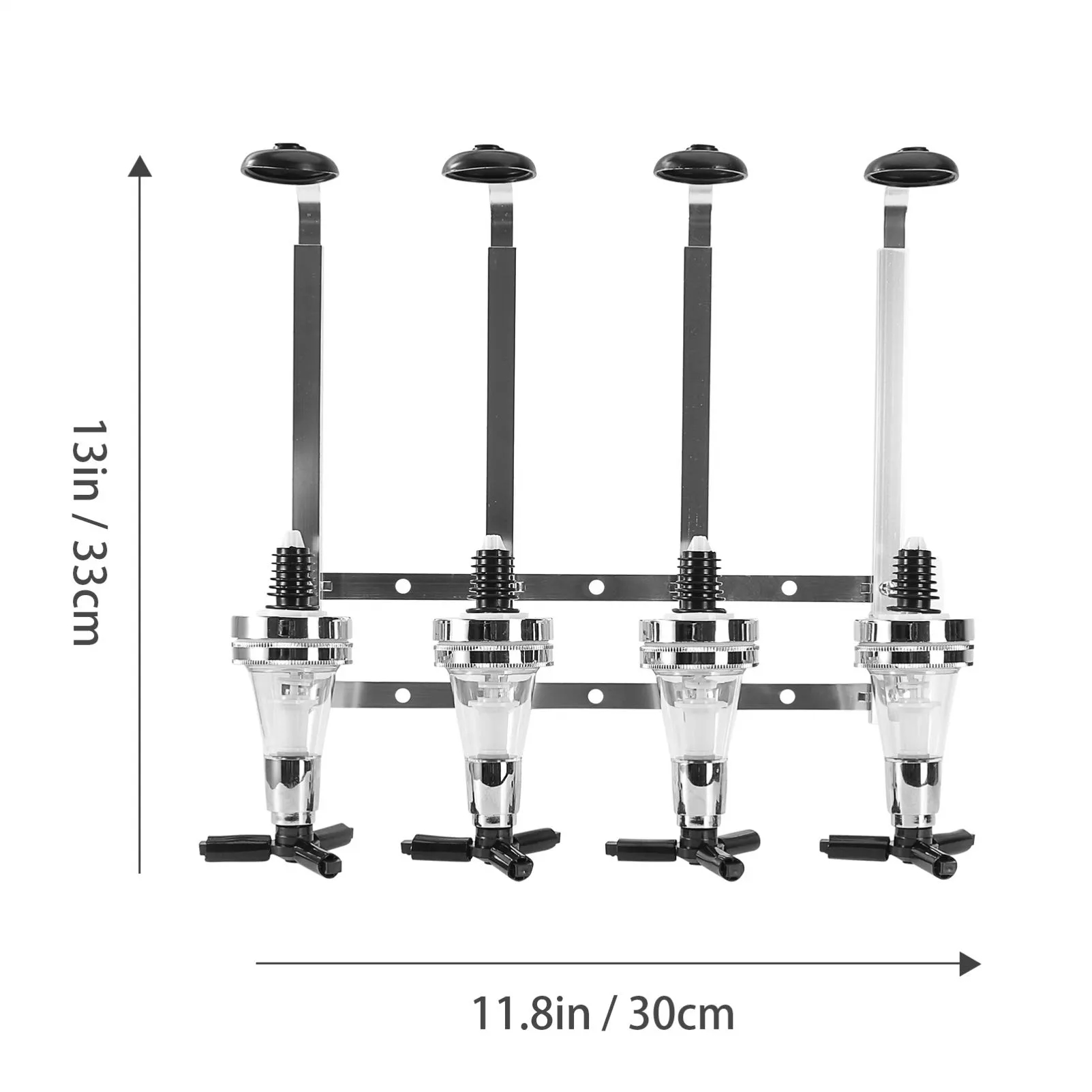 Wall Mounted Liquor Dispenser Aluminum Bracket 1-4 Bottles 2
