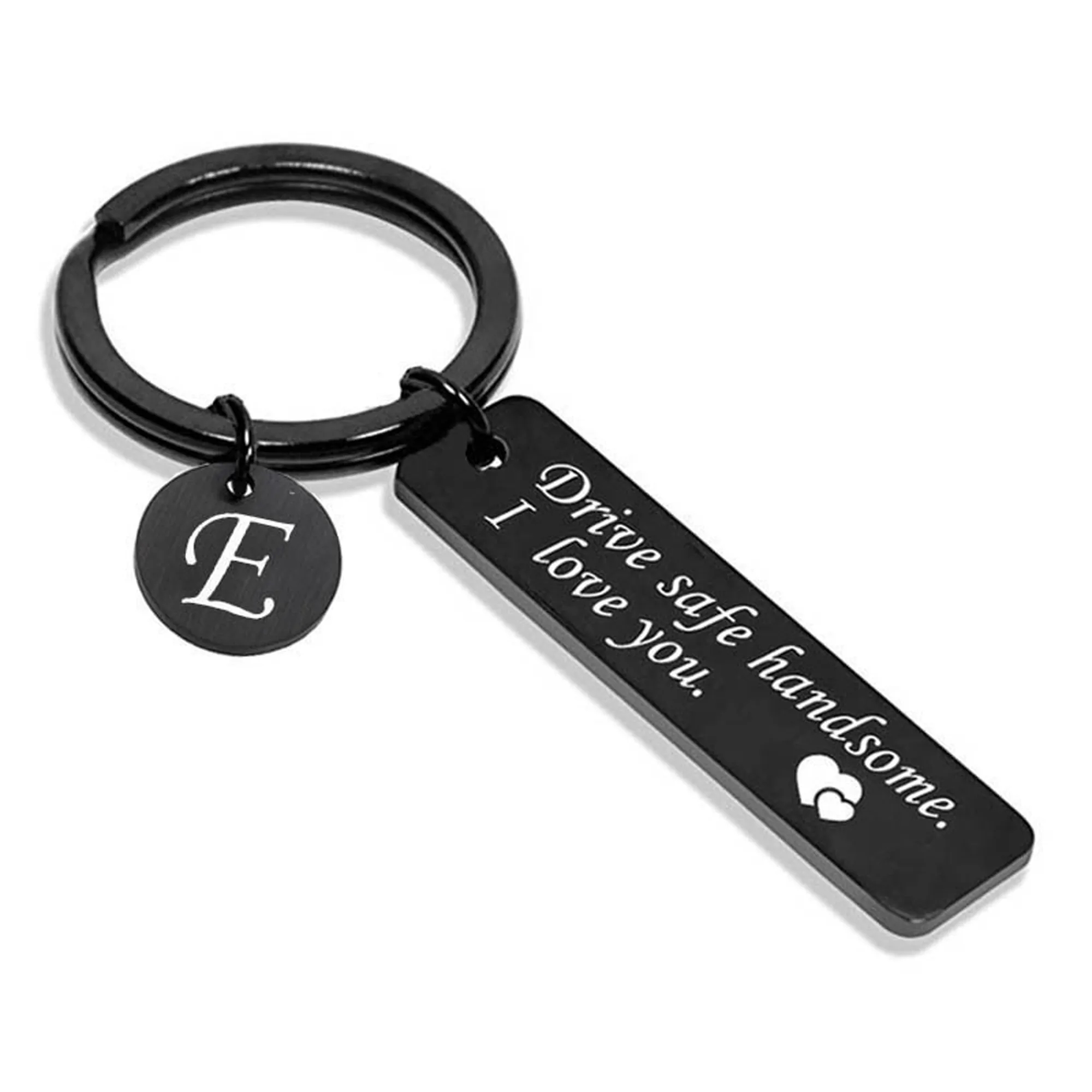 Stainless Steel Letter Keychain 9