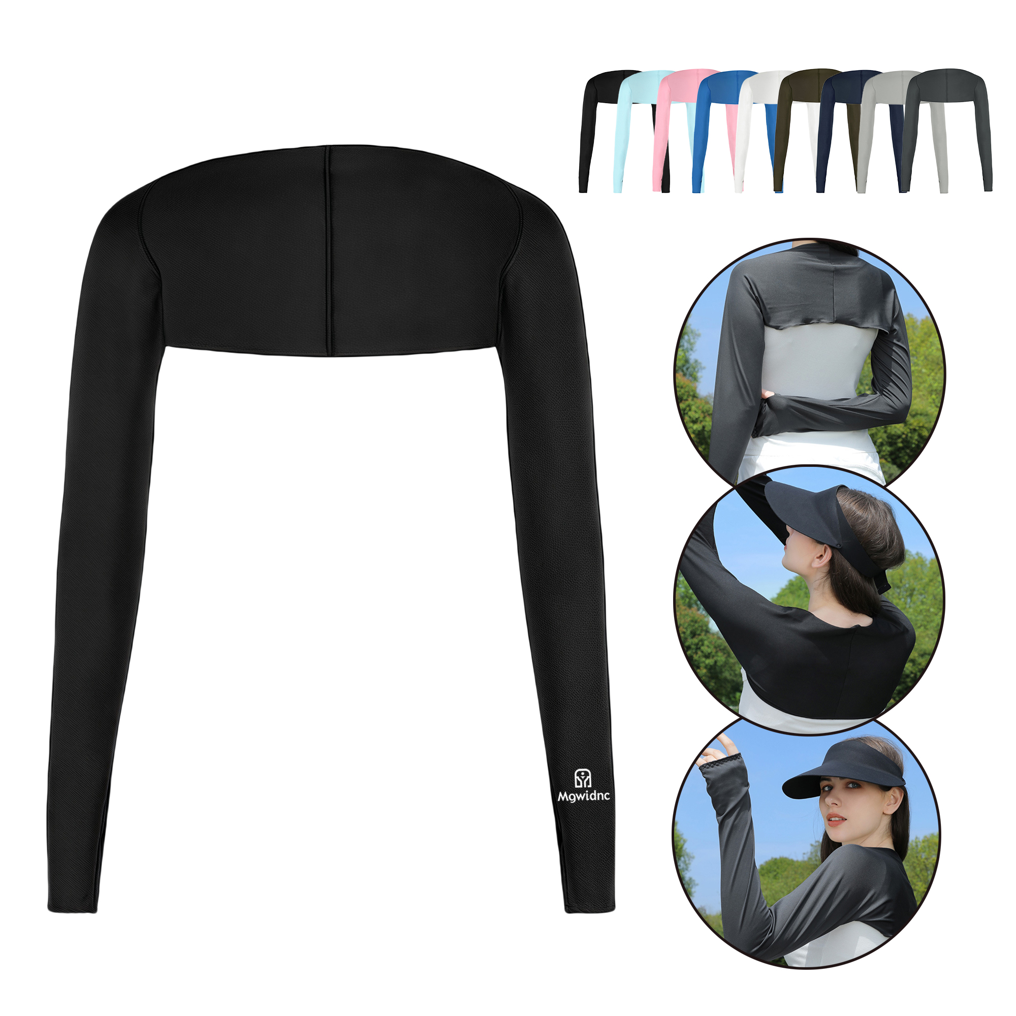 Summer Sun Protection Arm Sleeves Cooling UV Blocking Fingerless Breathable Stretchy for Outdoor 4