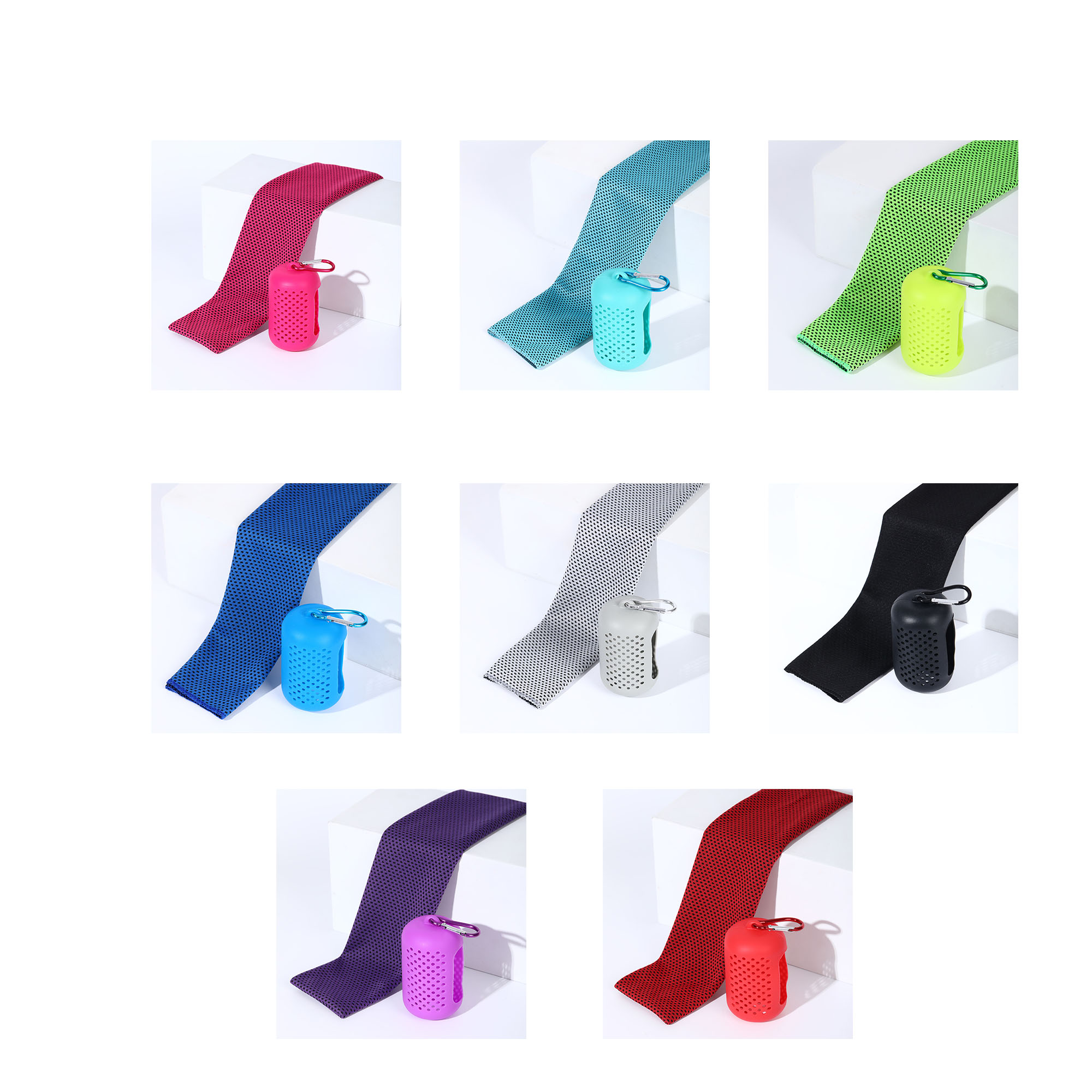 Ice Silk Cooling Towel with Silicone Case 3