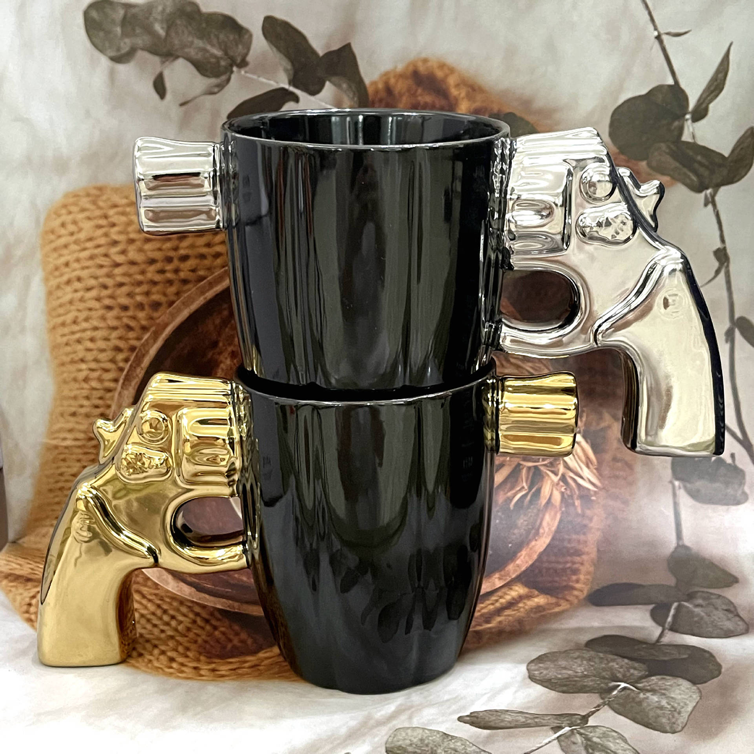 12Oz Fashion Ceramic Pistol Design Coffee Mug 5