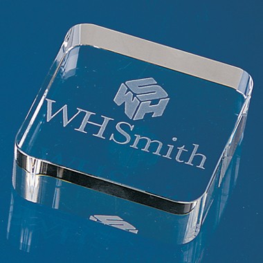 SQUARE CRYSTAL PAPER WEIGHT 1