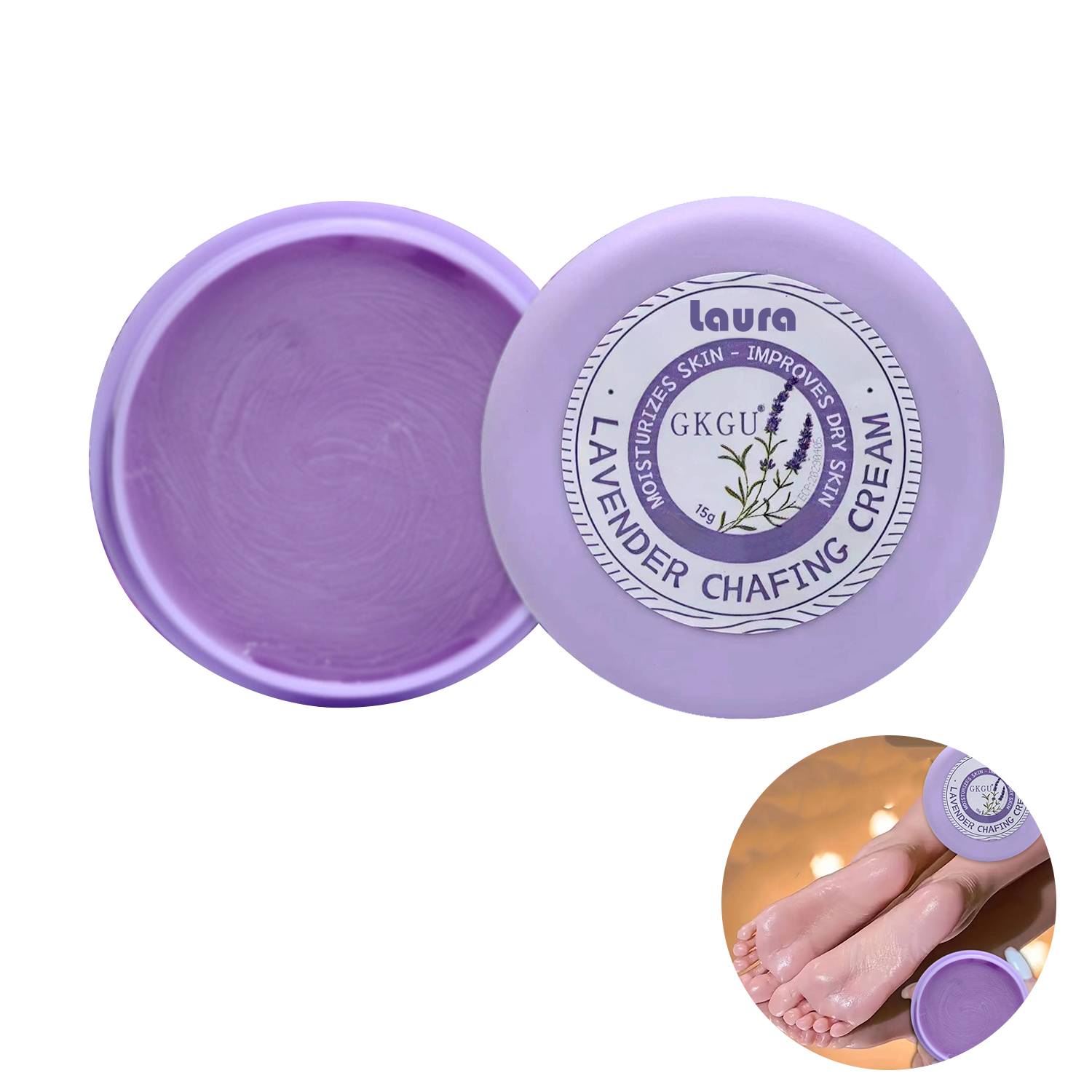 Lavender moisturizing foot cream