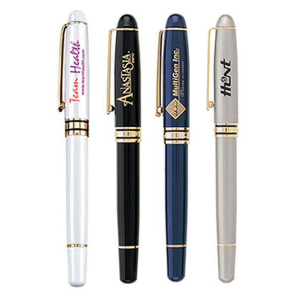 Geneva™ Chrome Royal Rollerball Pen - Optional Gift Box 13