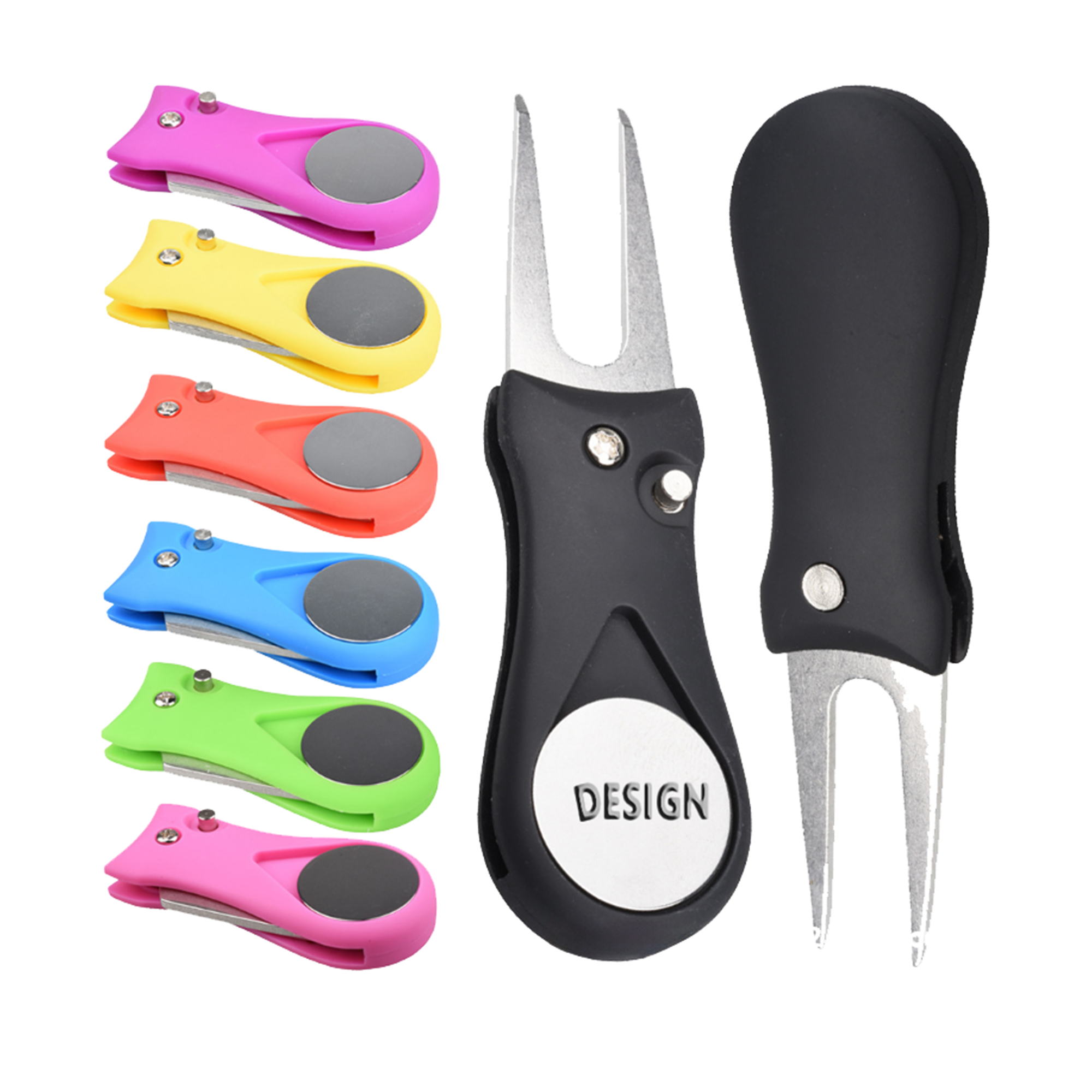 ABS Handle Golf Divot Repair Tool with Ball Marker 2