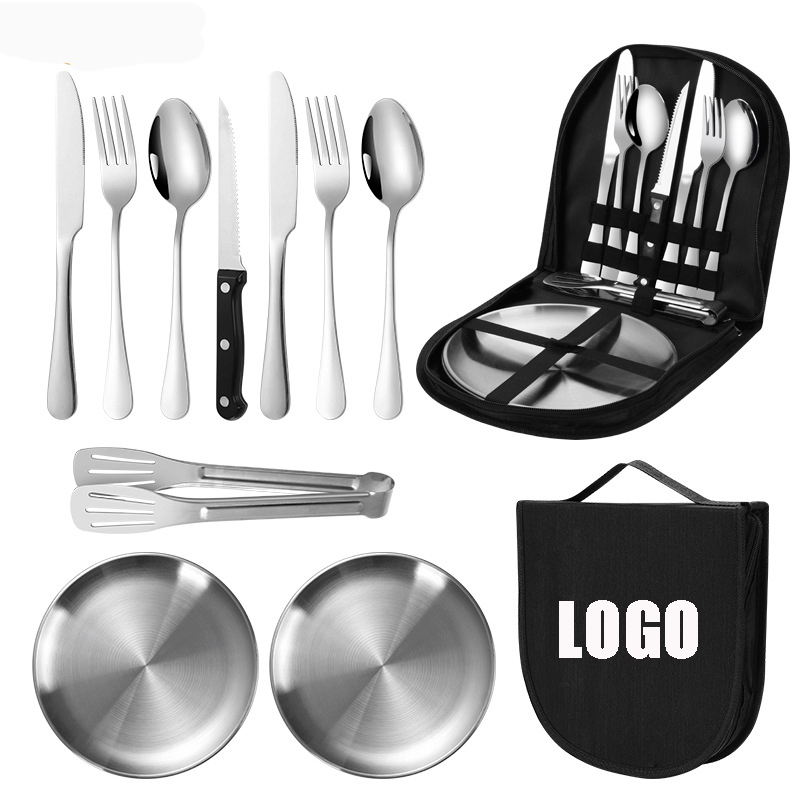 Stainless Steel Outdoor Camping Mess Kits/Portable Camping Cutlery Set 2