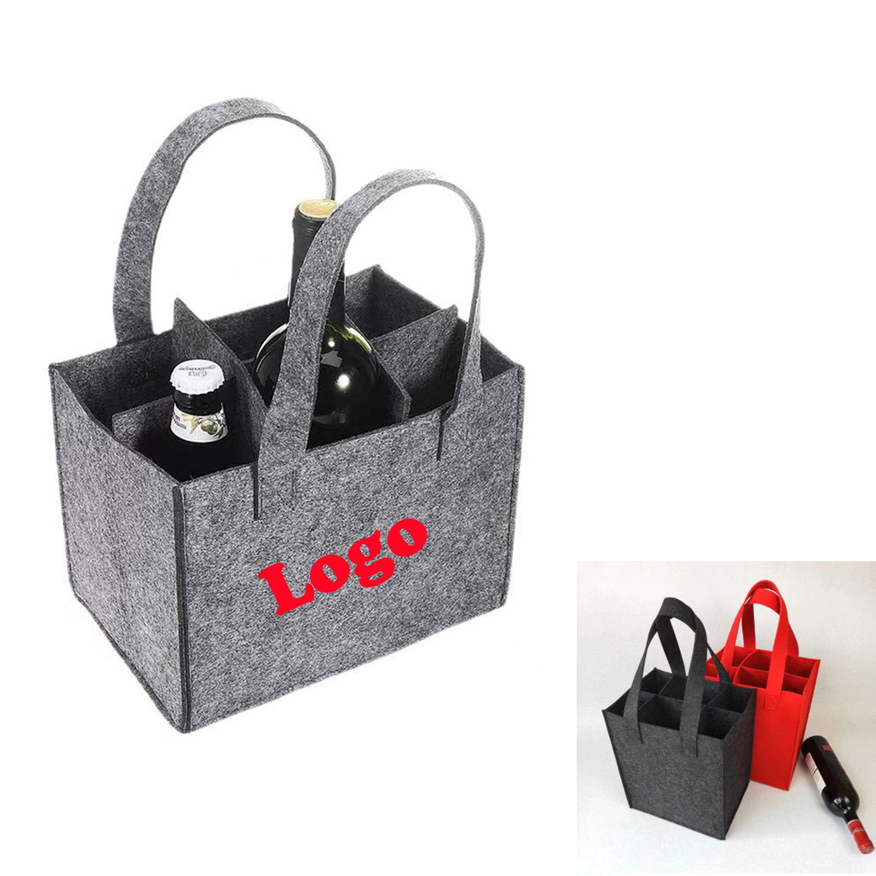 Felt Basket Bottle Bags 3