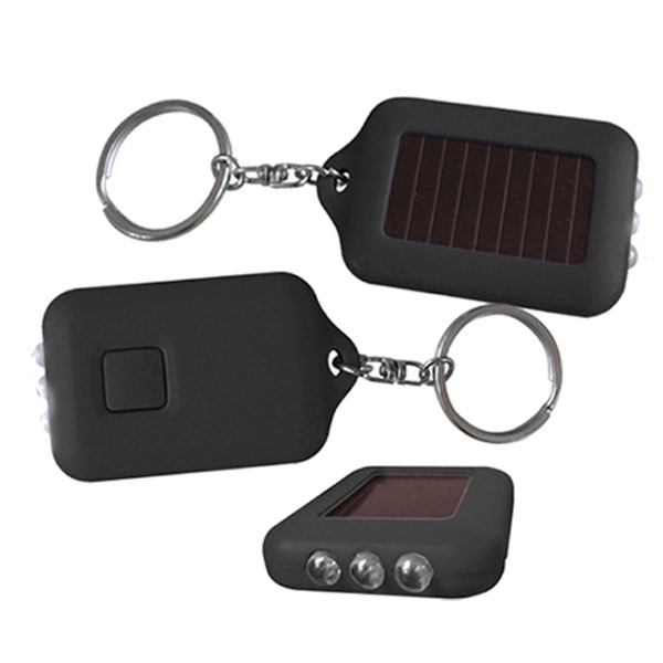 Solar Power Rechargeable Mini 3 LED Keychain 3