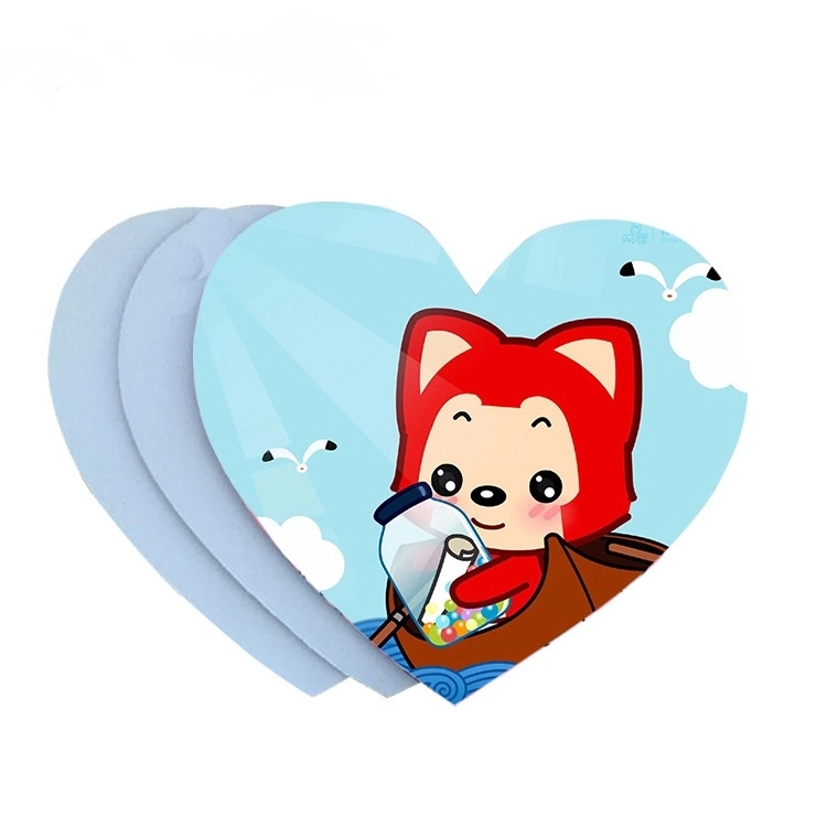 Heart Shaped Dye Sublimated Computer Mouse Pad 1