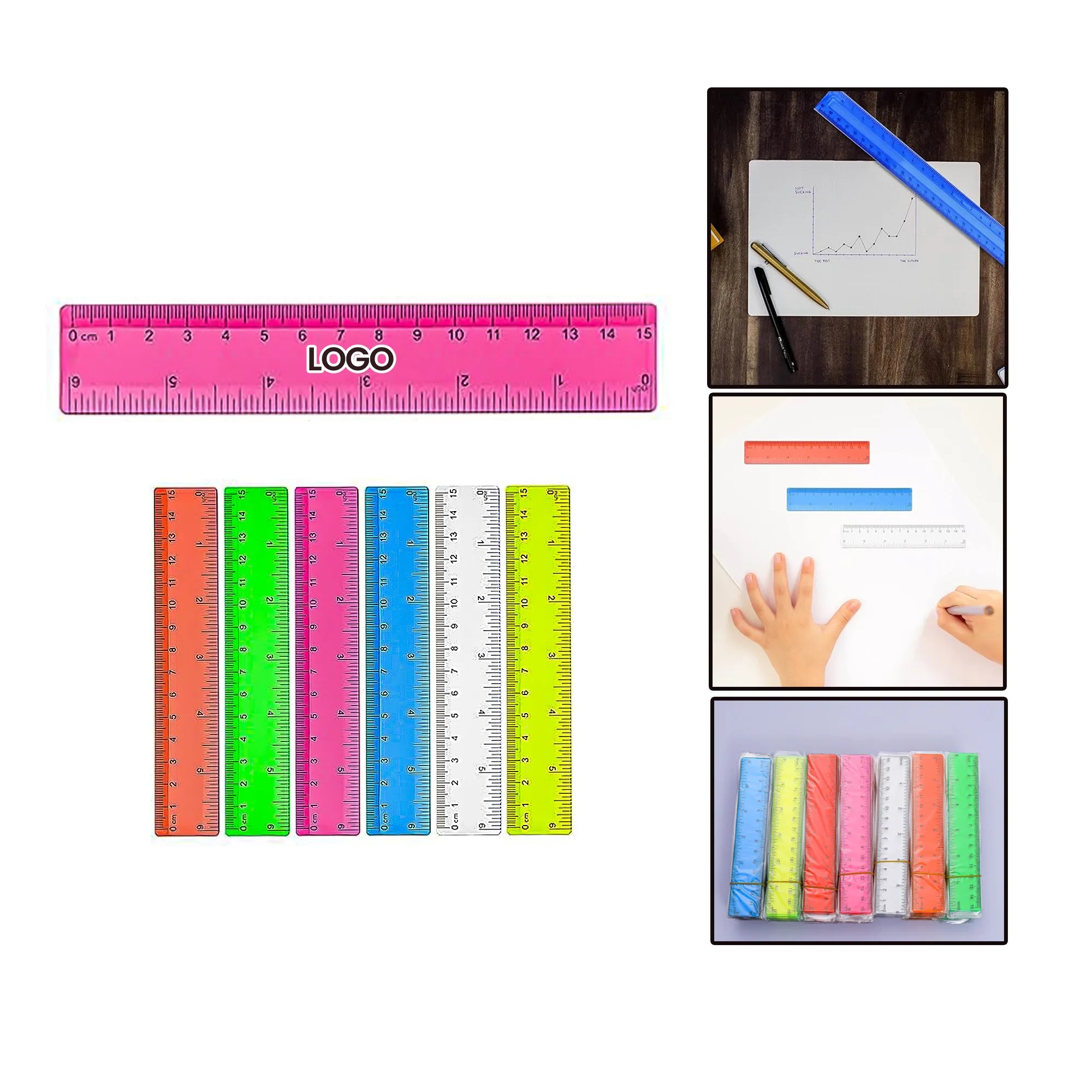 Transparent Plastic Ruler for Office and Learning Use 4