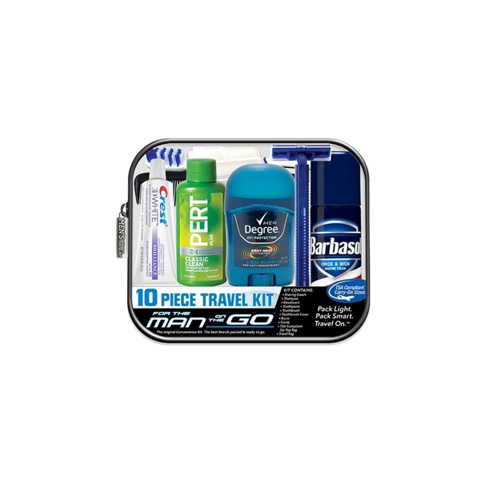 Mens' Deluxe Brand Travel Kits - 10 Pieces 2