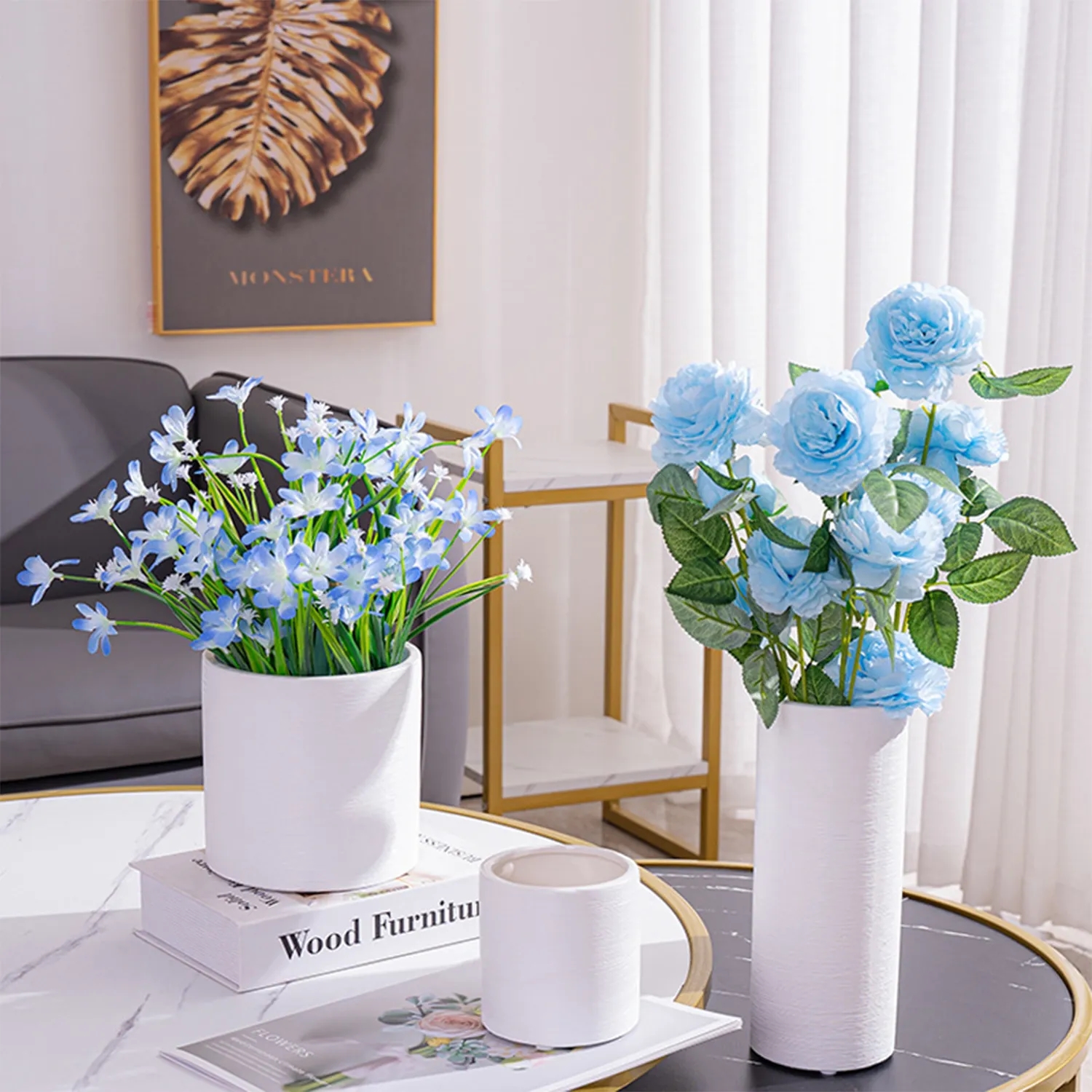 Flower Acrylic Vases Cylinders 2