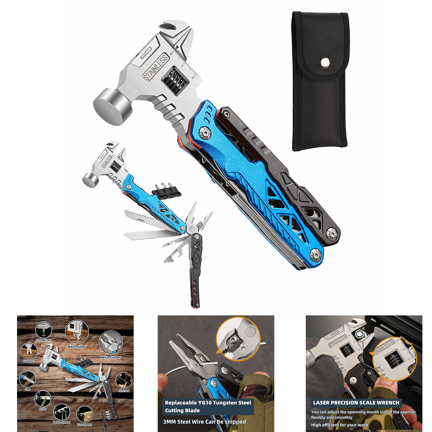 Adjustable Wrench Multitool Hammer 2