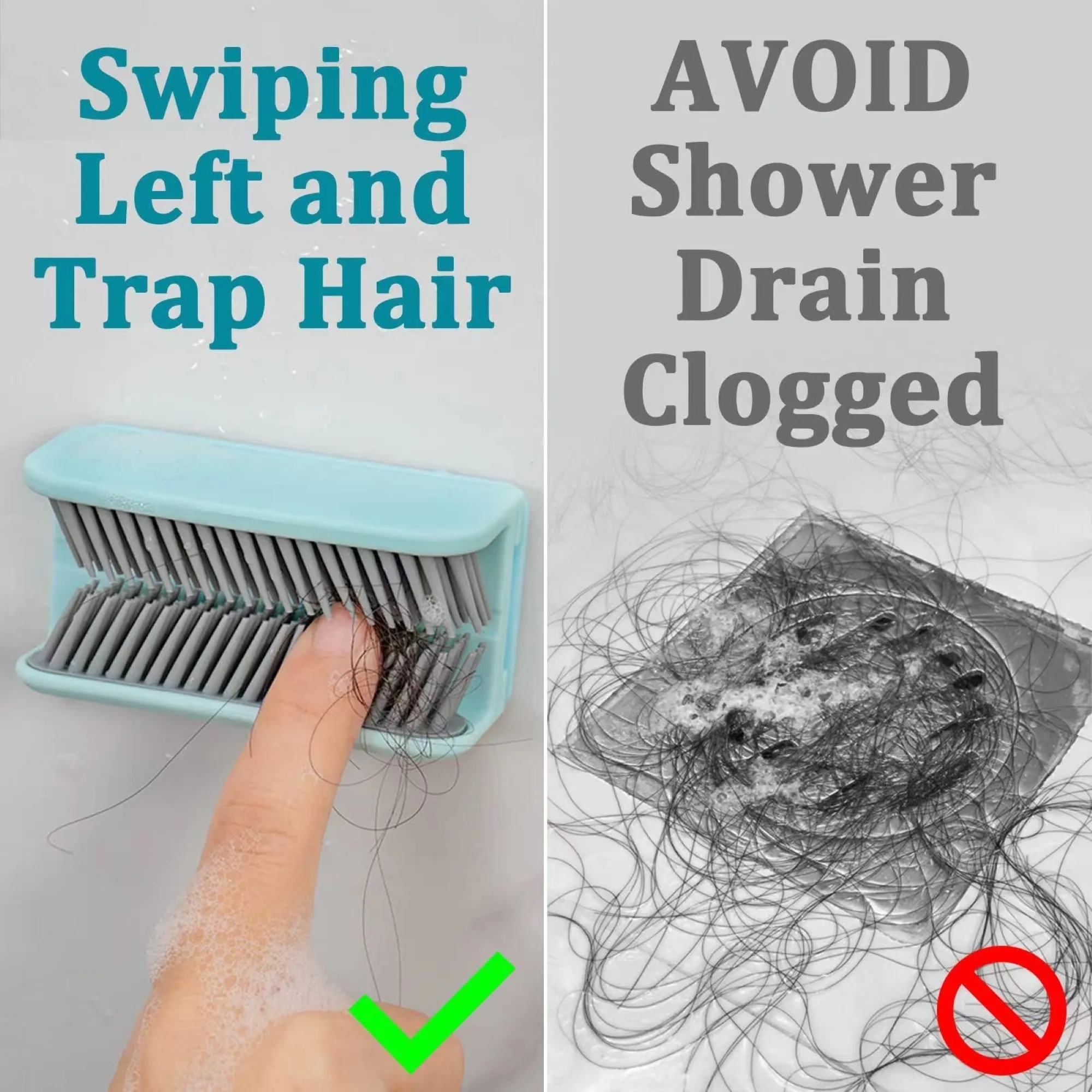 Detachable bathroom shower hair collector 3