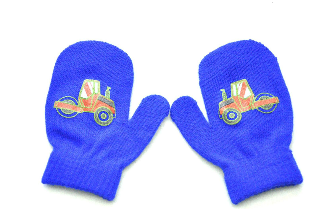 Acrylic Knitted Solid Color Gloves For Kid's /Children-Mitten Style 2