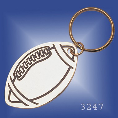BRASS FOOTBALL KEYRING 2