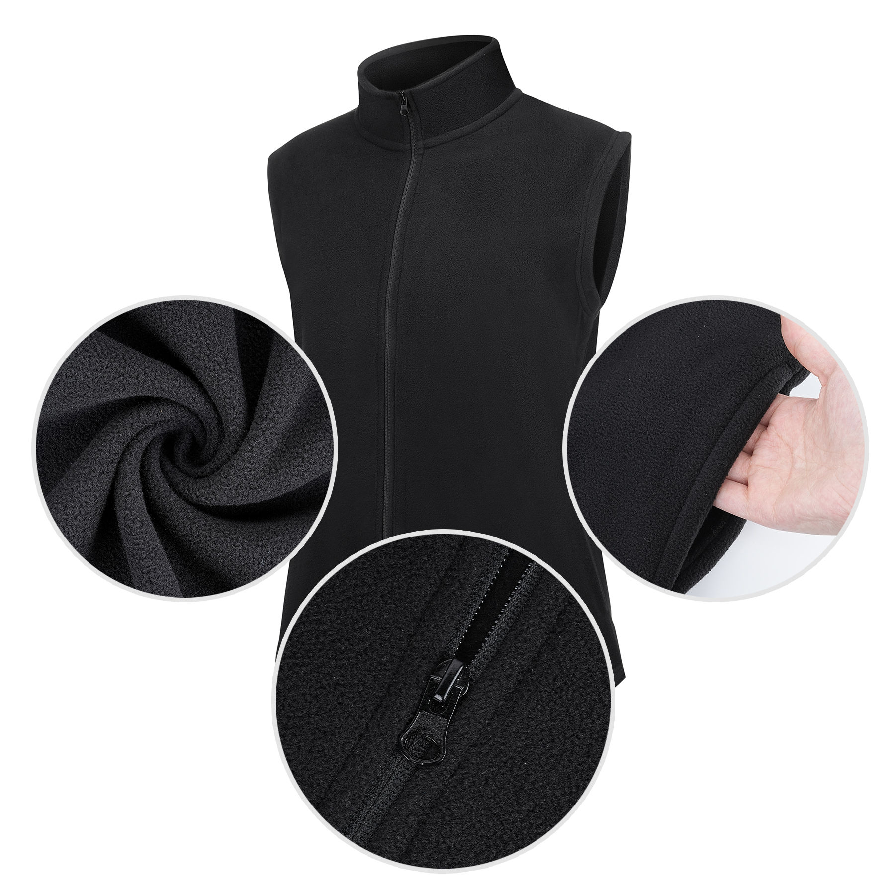 Women's Basic Full-Zip Polar Fleece Vest 7