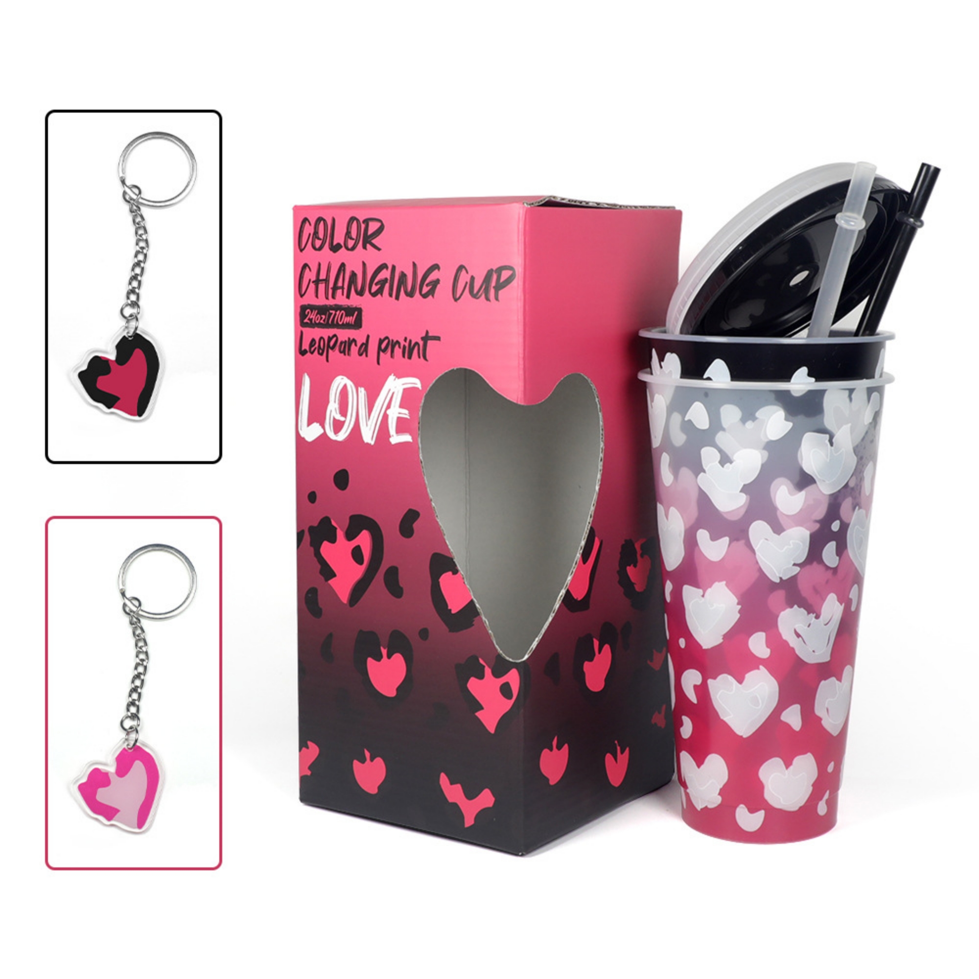 2 Pack Valentine's Day Color Changing Cups 2