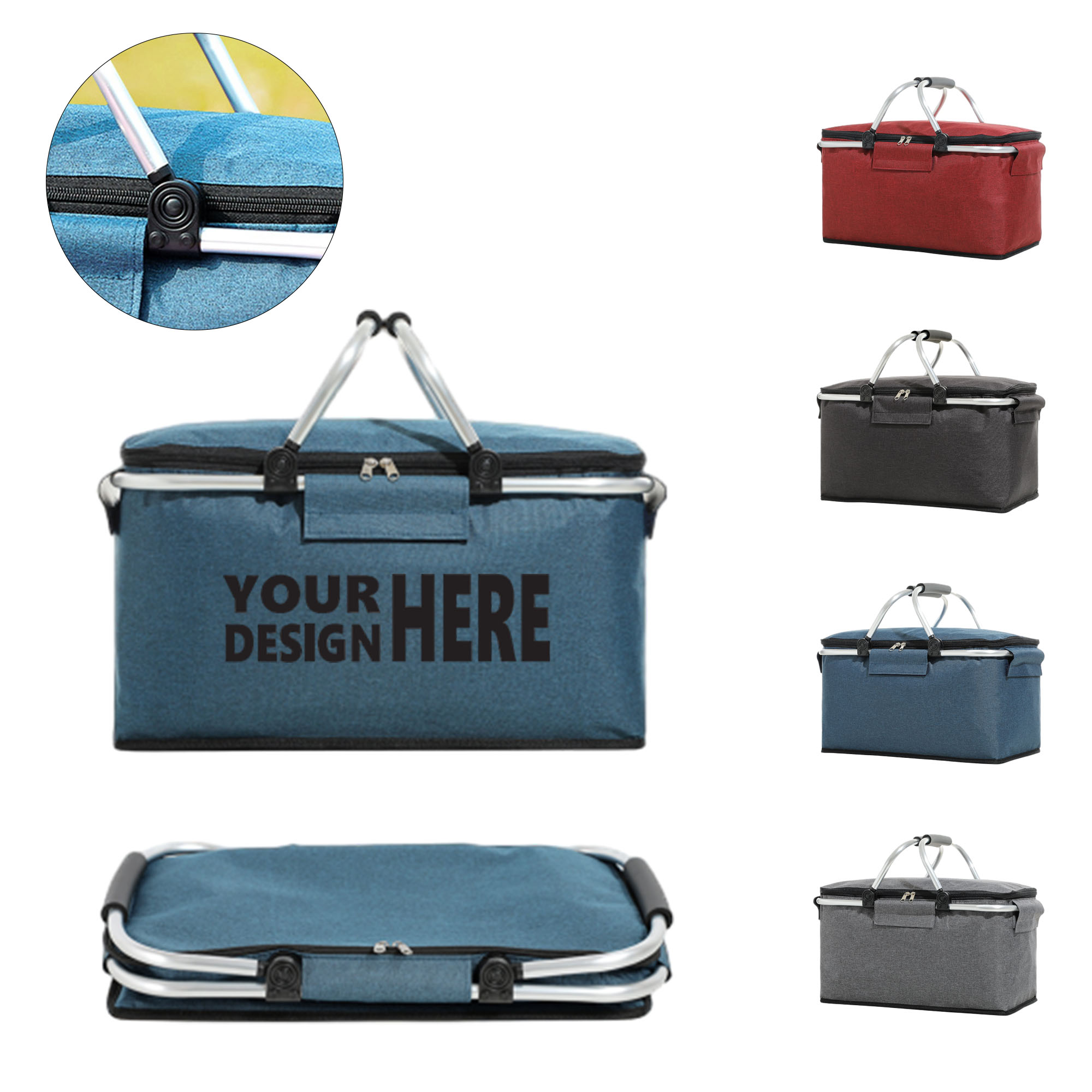 Outdoor Waterproof Insulated Large Capacity Picnic Basket 2