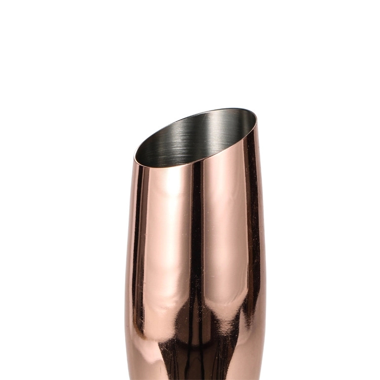 Custom 7 oz Stainless Steel Champagne Flute Glasses 10