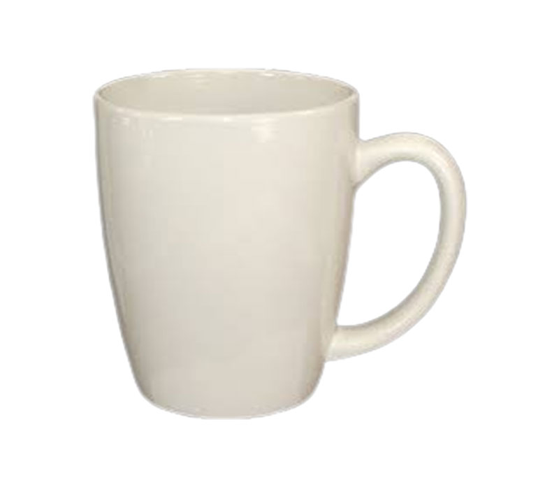 Curved Ceramic Mug, 12 oz. 1