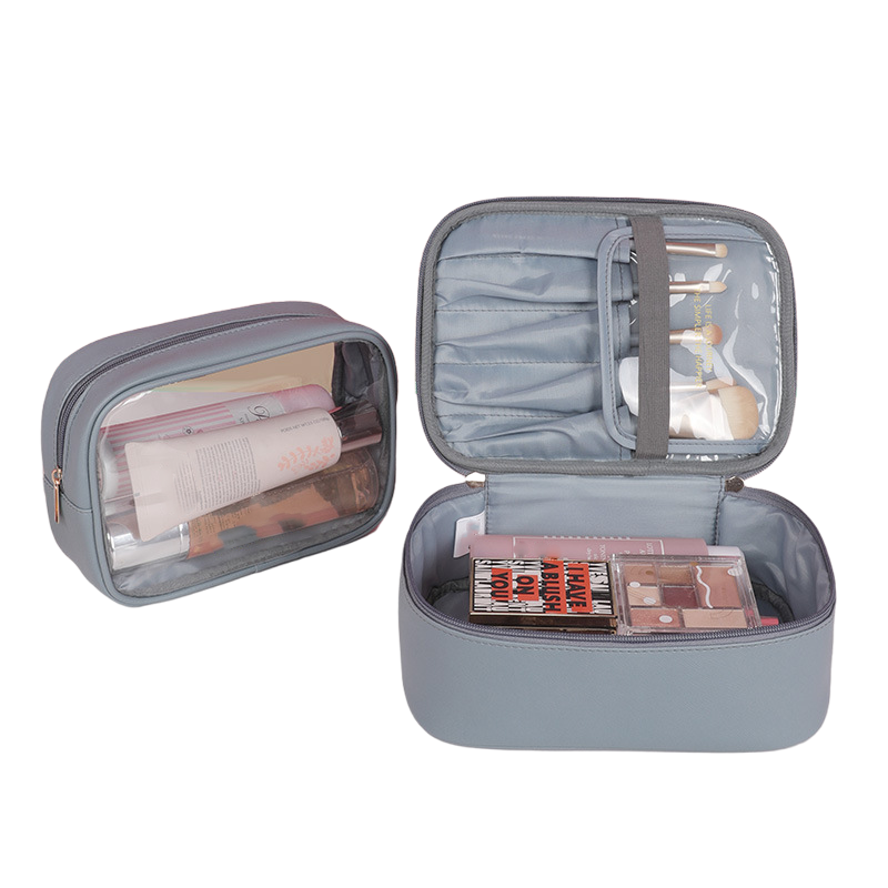 2 in 1 Custom Travel Toiletry Bag Makeup Cosmetic Organizer 7