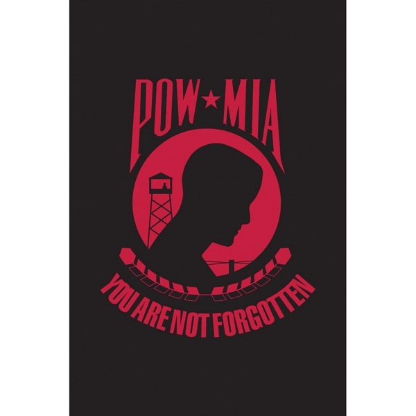 POW MIA Garden Flag Red-Black 1