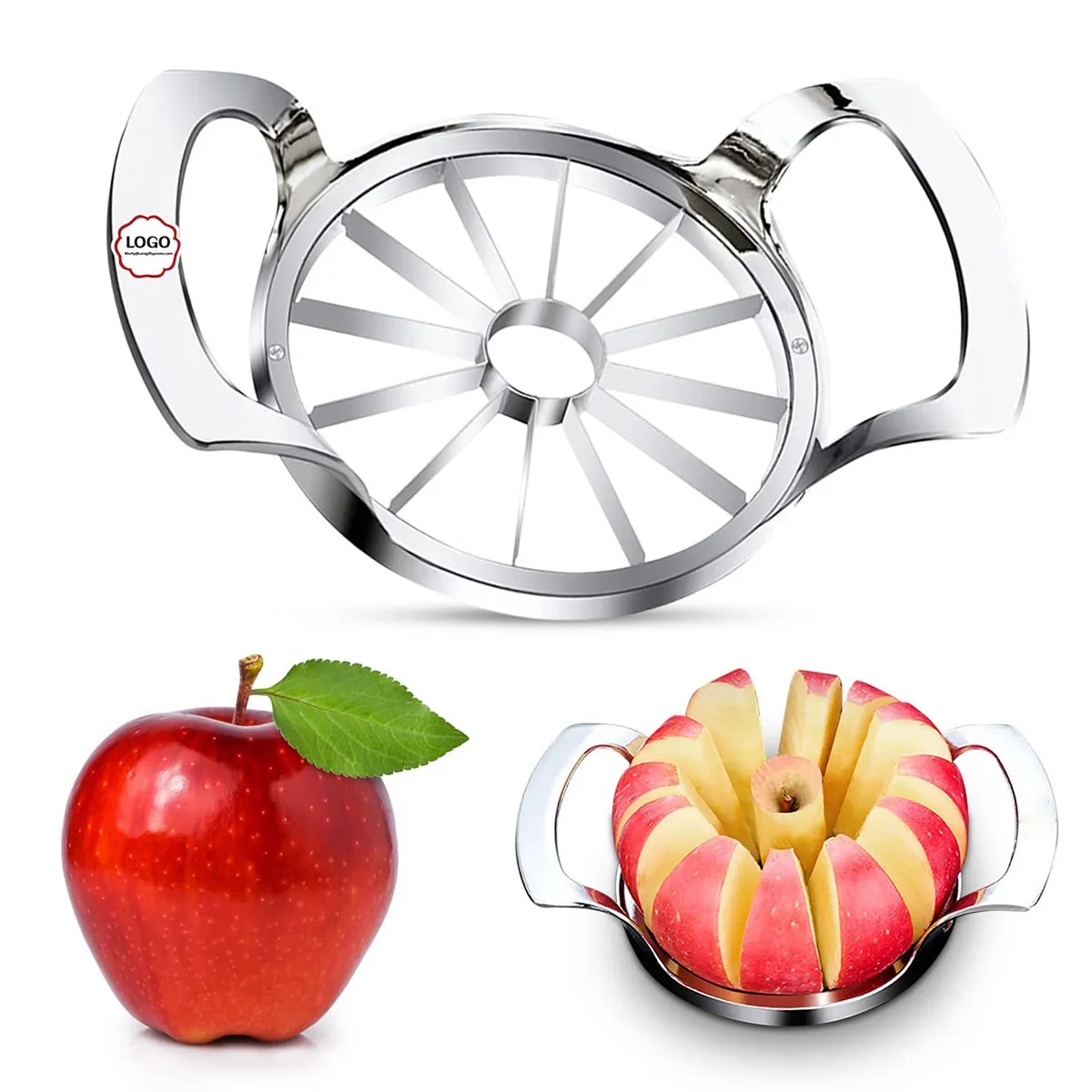 Extra Large  Stainless Steel Apple Slicer 12-Blade 3
