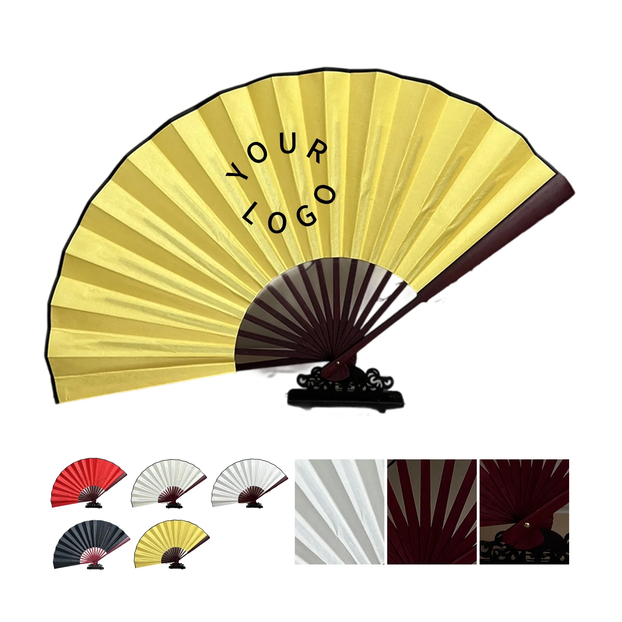 Folding Decorative Fan with Stand 2