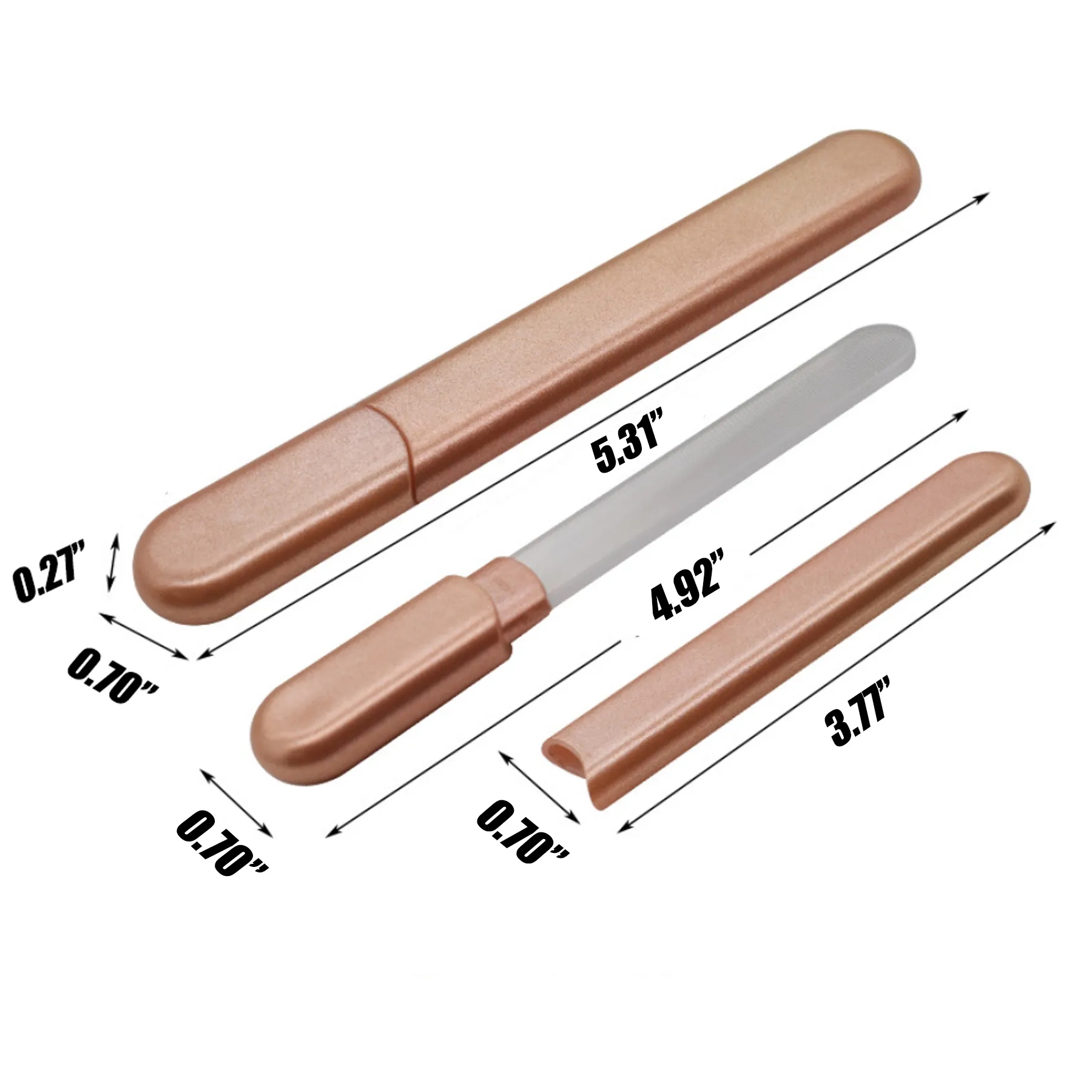 Etched and Polished Glass Nail File 4