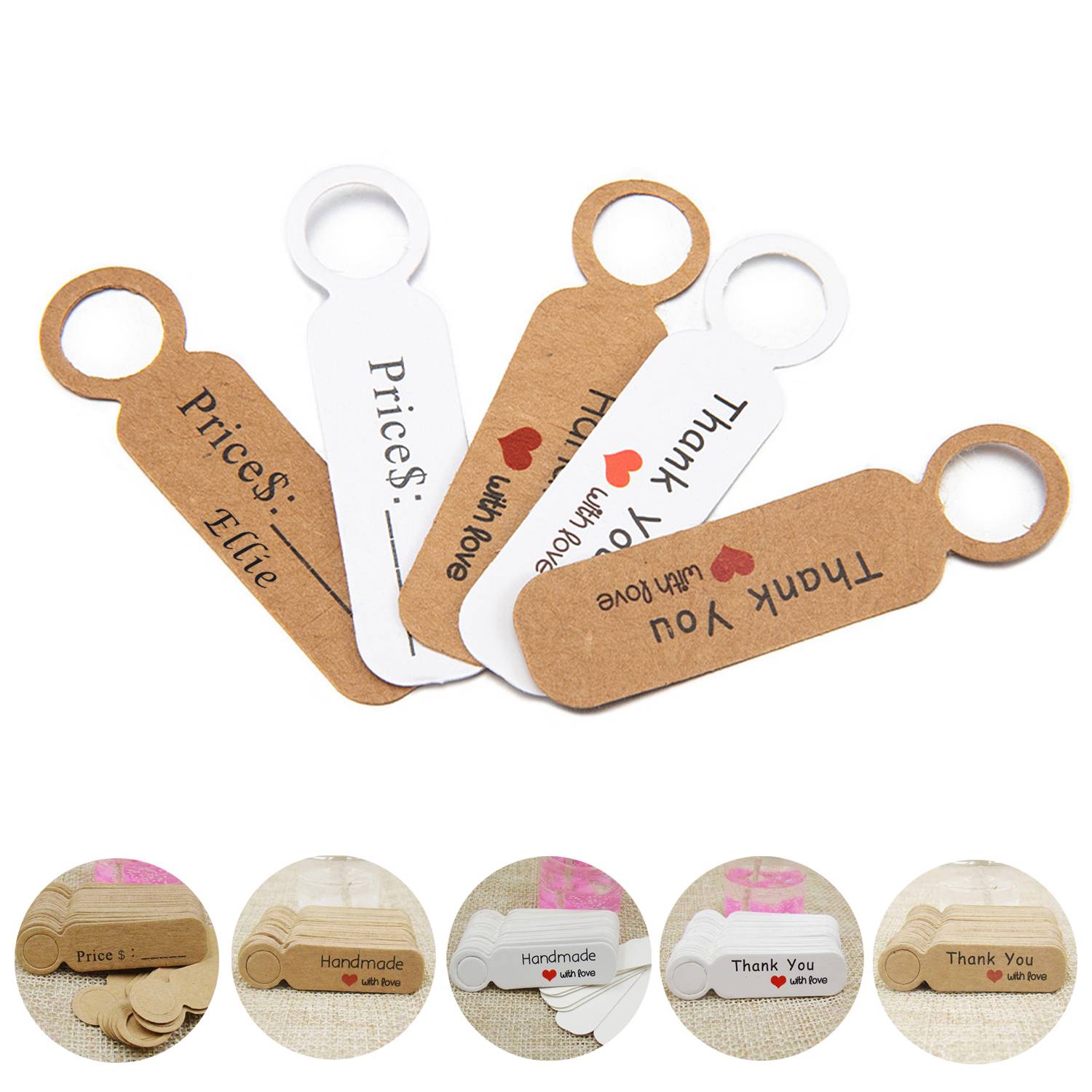 100pcs hang tags for wrapping and price marking