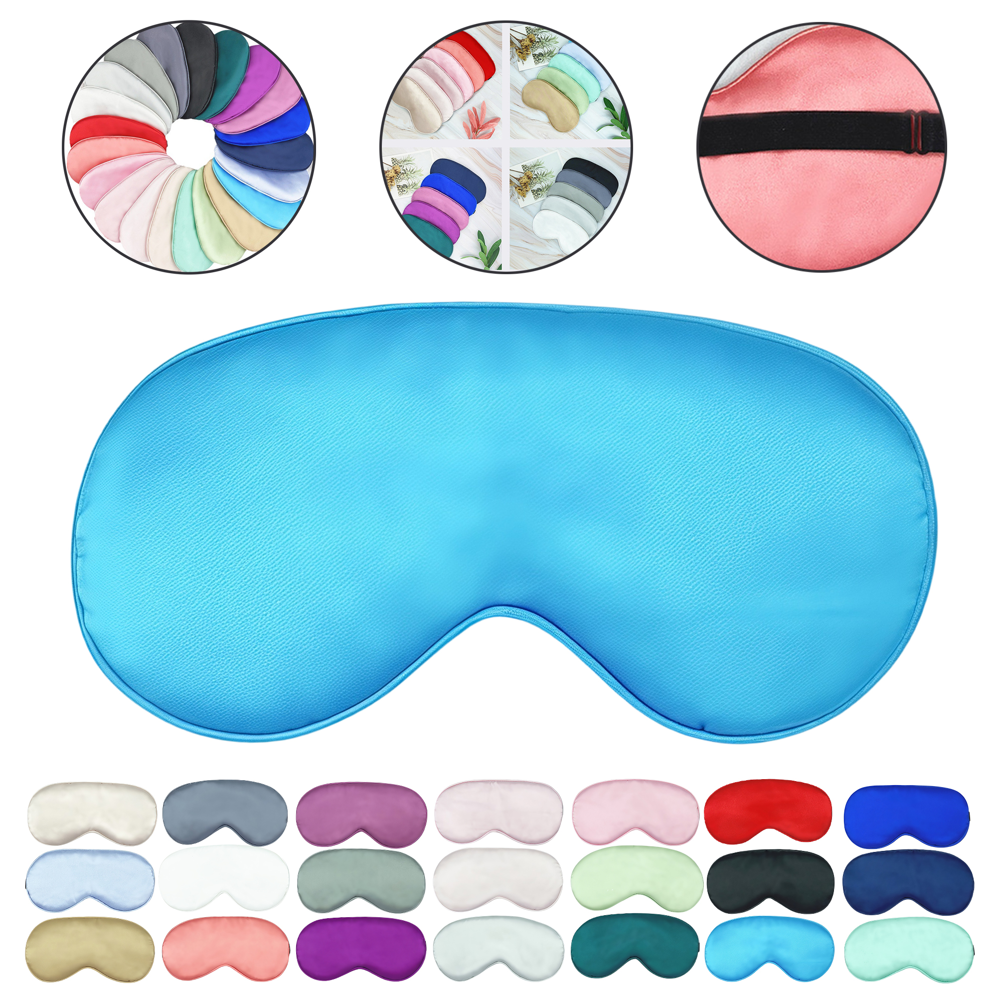 Double Sided Silk-like Sleep Mask for Travel 17
