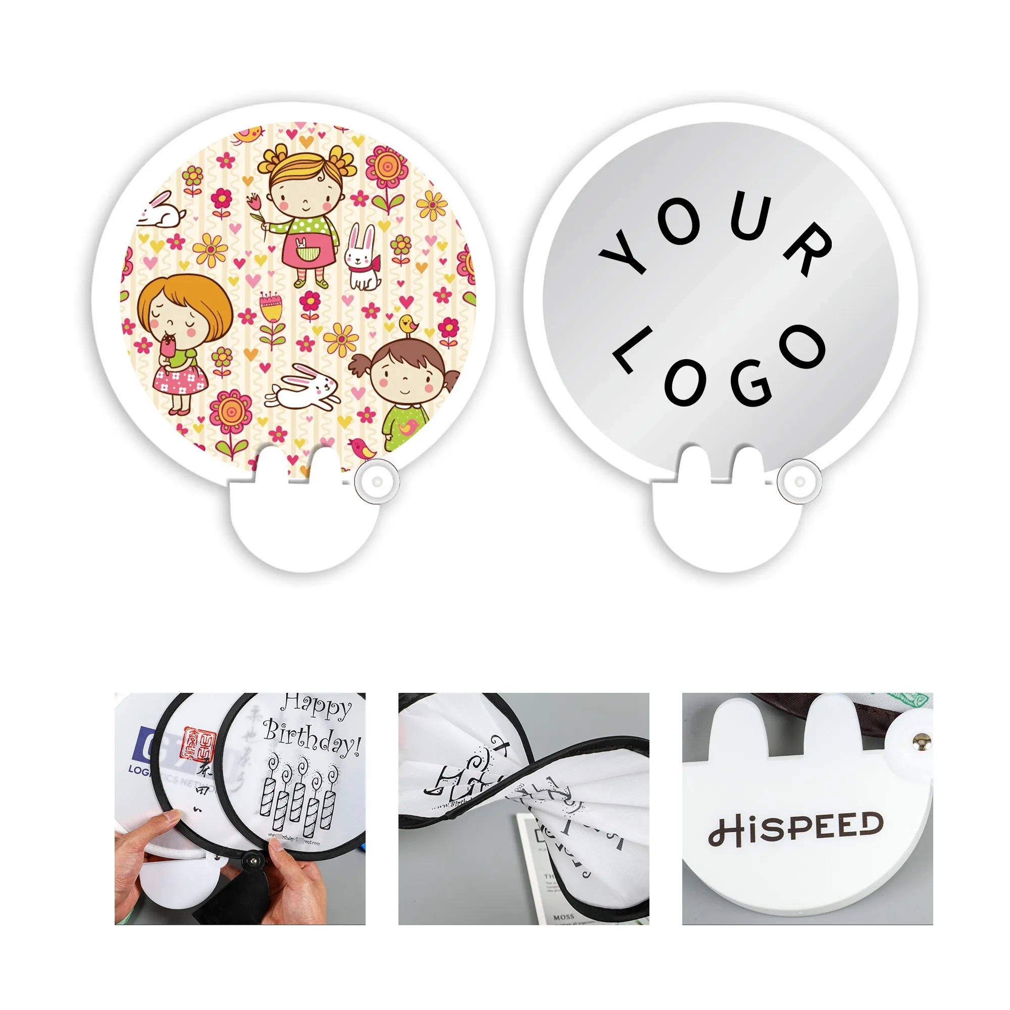Elegant Polyester Hand Fan 2